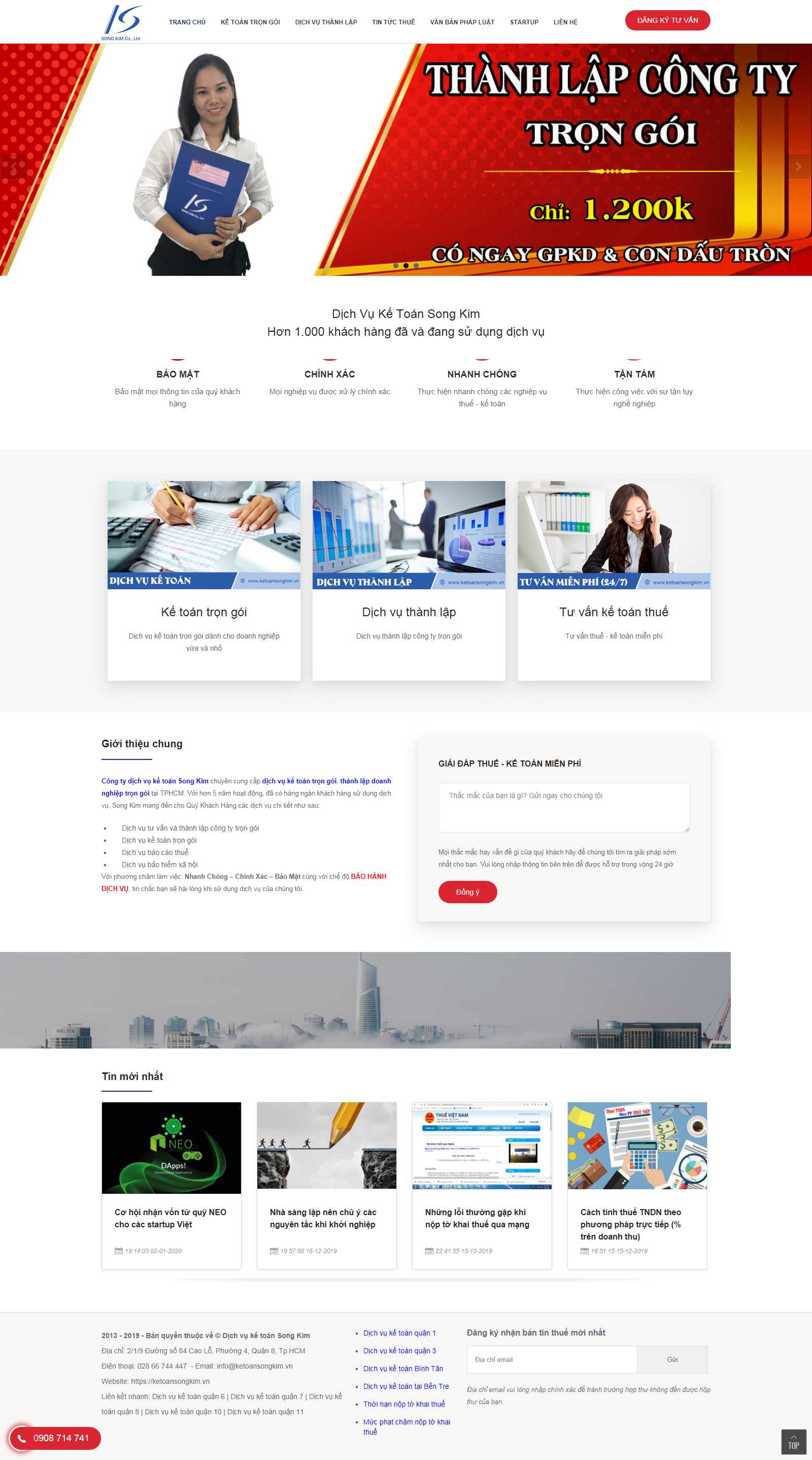 Thiết kế web uy tín hà nội - ketoansongkim.vn