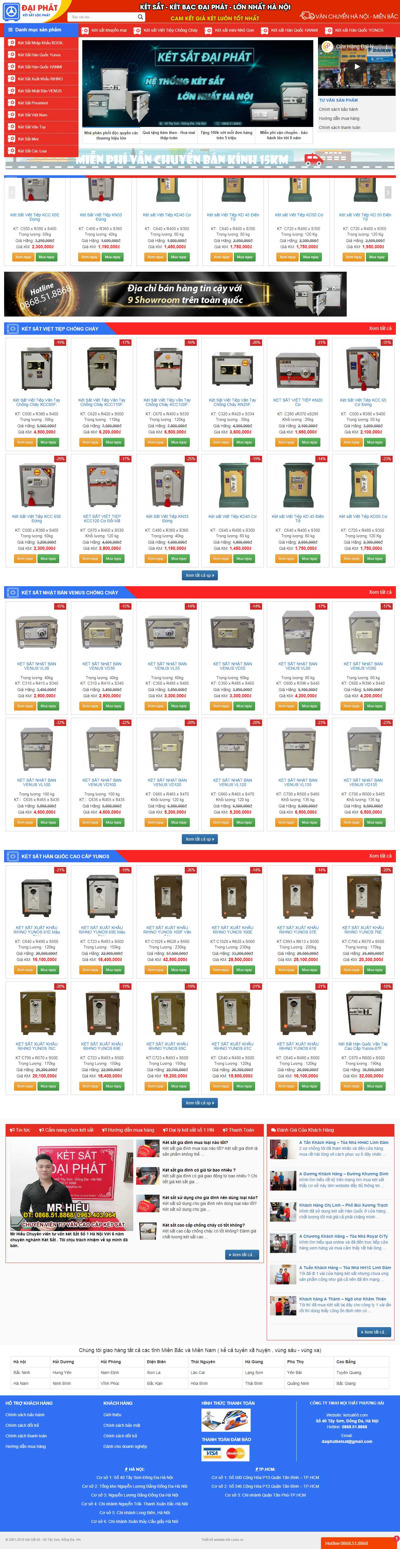 Thiết kế Web bán két sắt - ketsat68.com