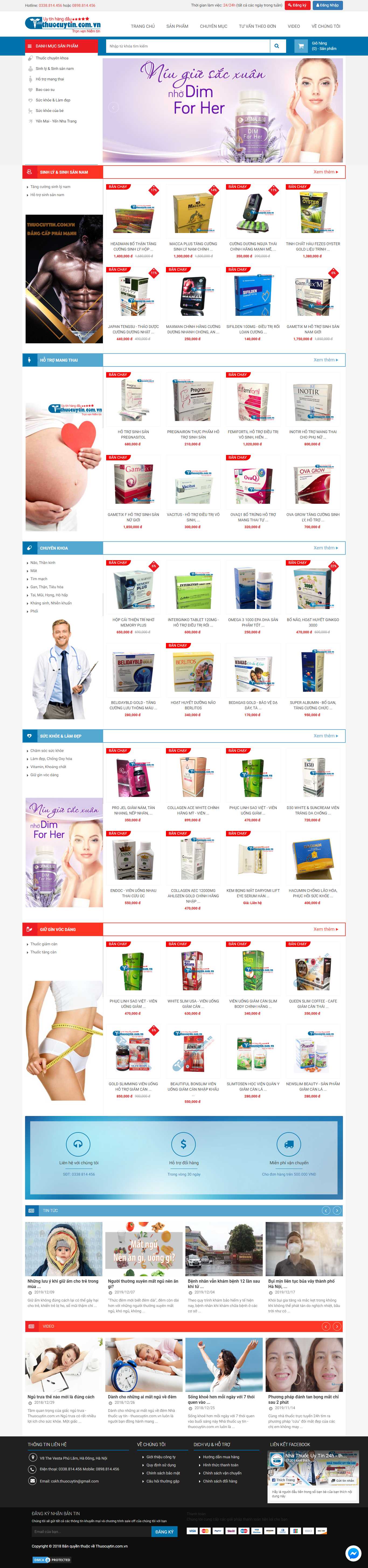 Thiết kế Web nhà thuốc - thuocuytin.com.vn