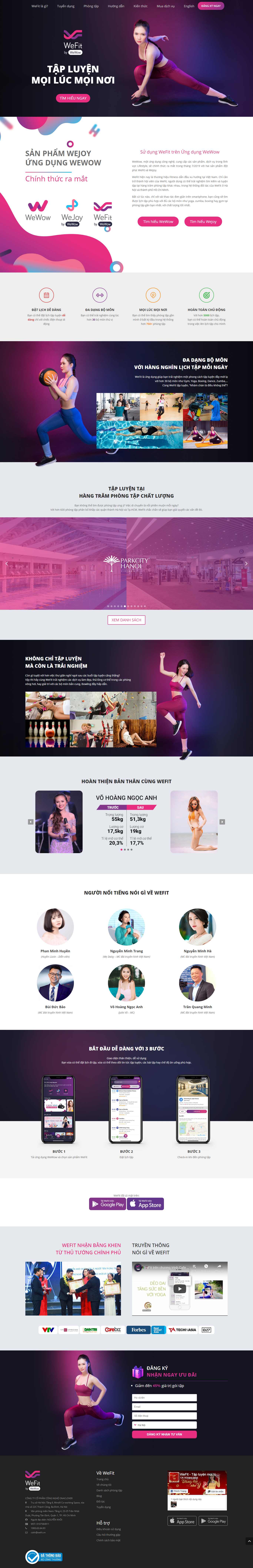 Thiết kế Web Làm Đẹp - Spa - Thẩm Mỹ Viện - Fitness - wefit.vn