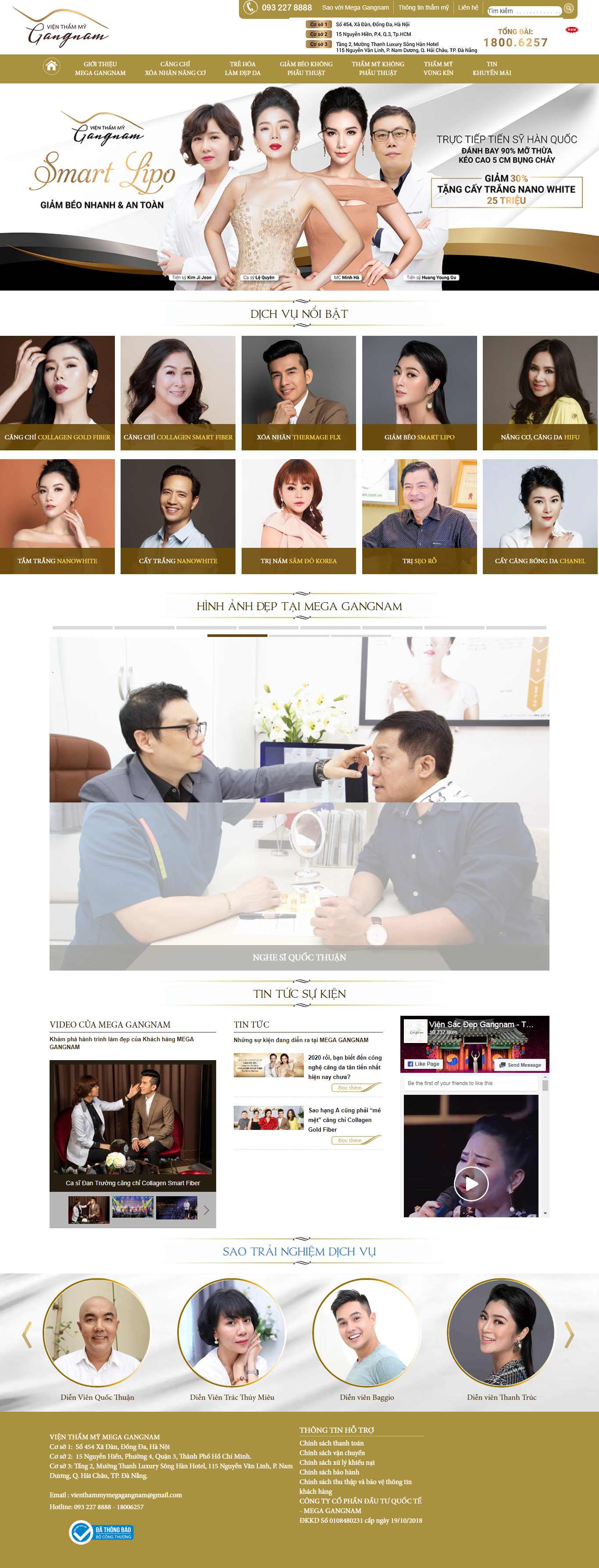 Thiết kế Web Làm Đẹp - Spa - Thẩm Mỹ Viện - Fitness - gangnam.com.vn