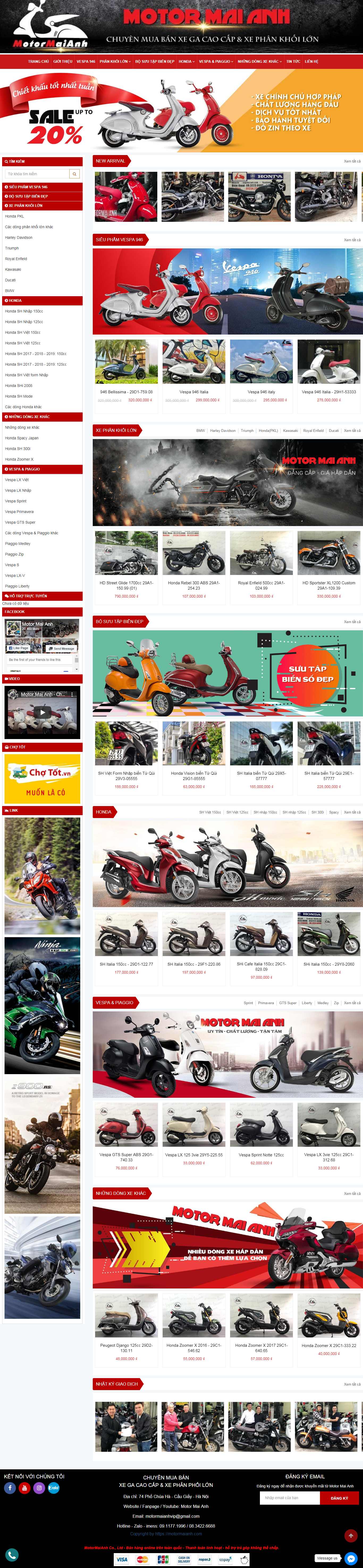 Thiết kế Web Ô tô - Xe máy - motormaianh.com