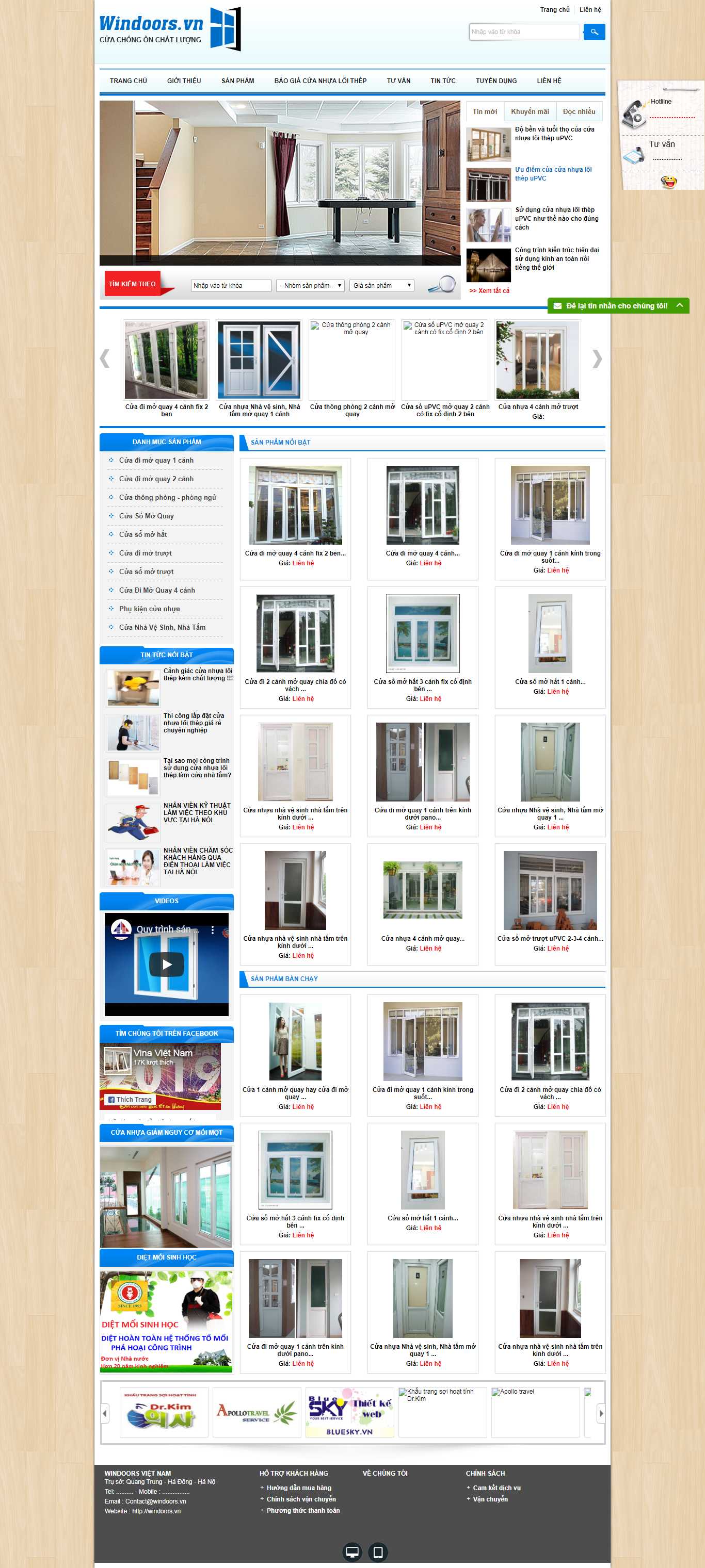 Thiết kế web thanh xuân - windoors.vn