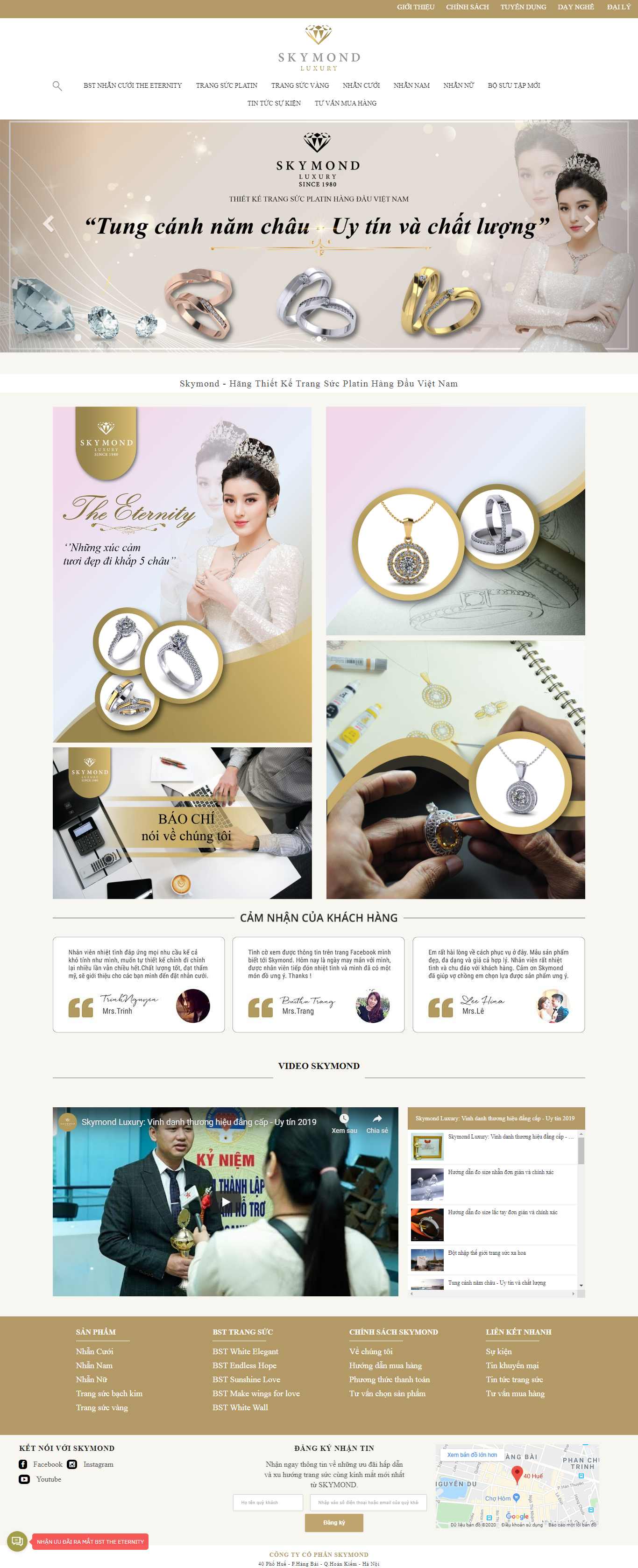 Thiết kế Web vàng bạc, đá quý, trang sức - skymond.vn