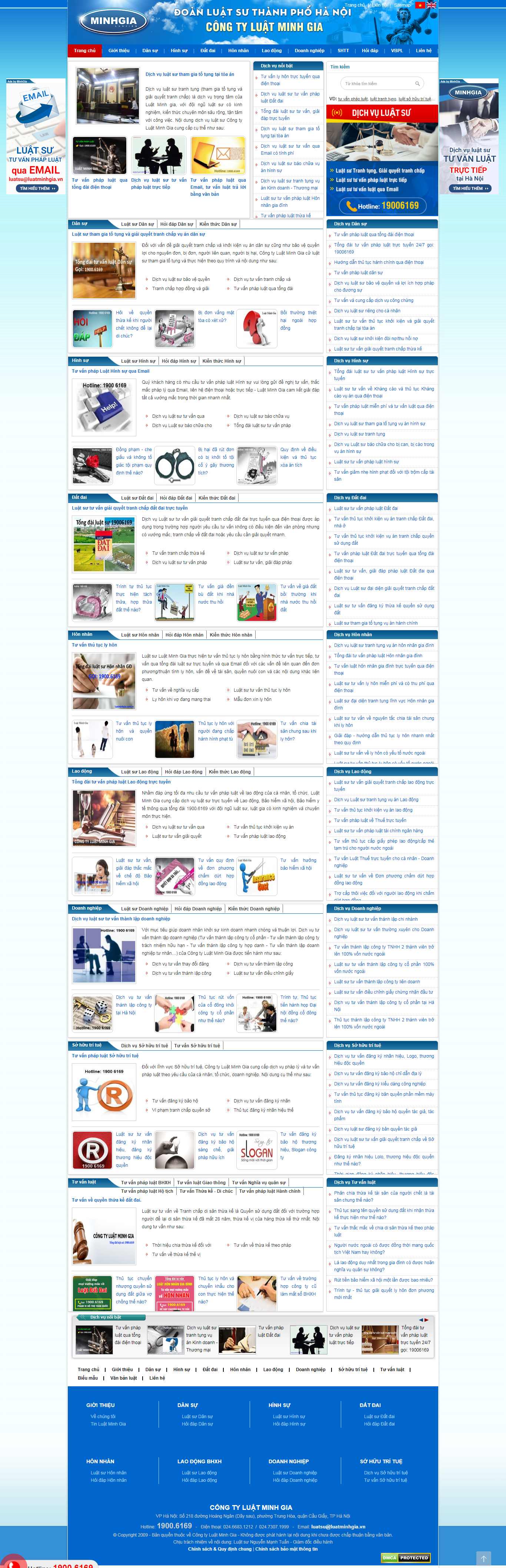 Thiết kế Web Luật - Tòa án - Tư vấn - luatminhgia.com.vn