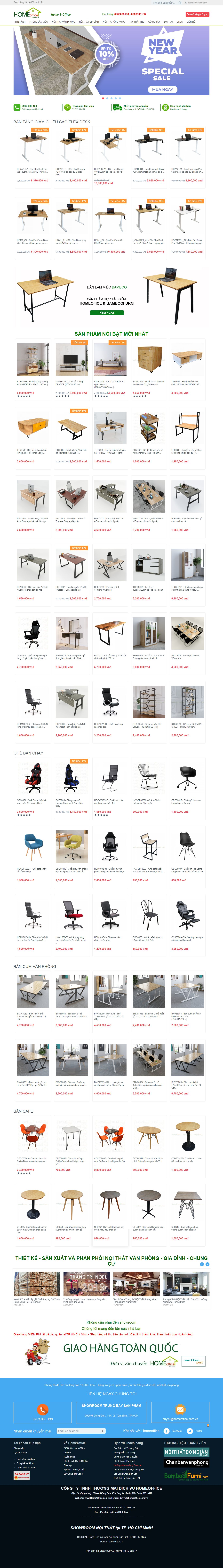 Thiết kế Web bán bàn ghế văn phòng - homeoffice.com.vn