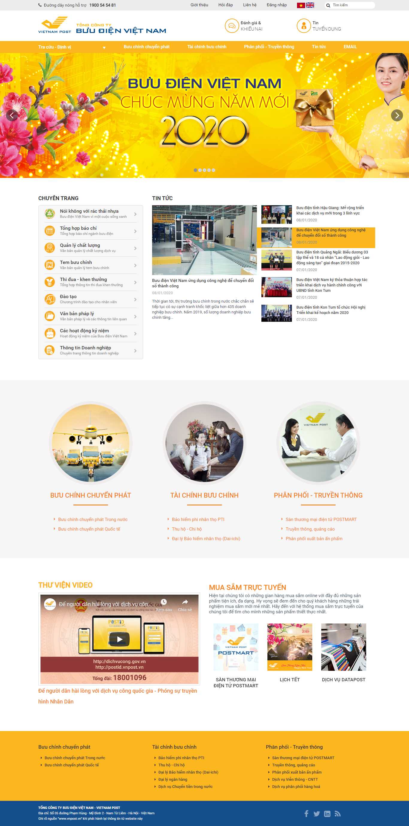 Thiết kế Web Quận Tây Hồ - www.vnpost.vn