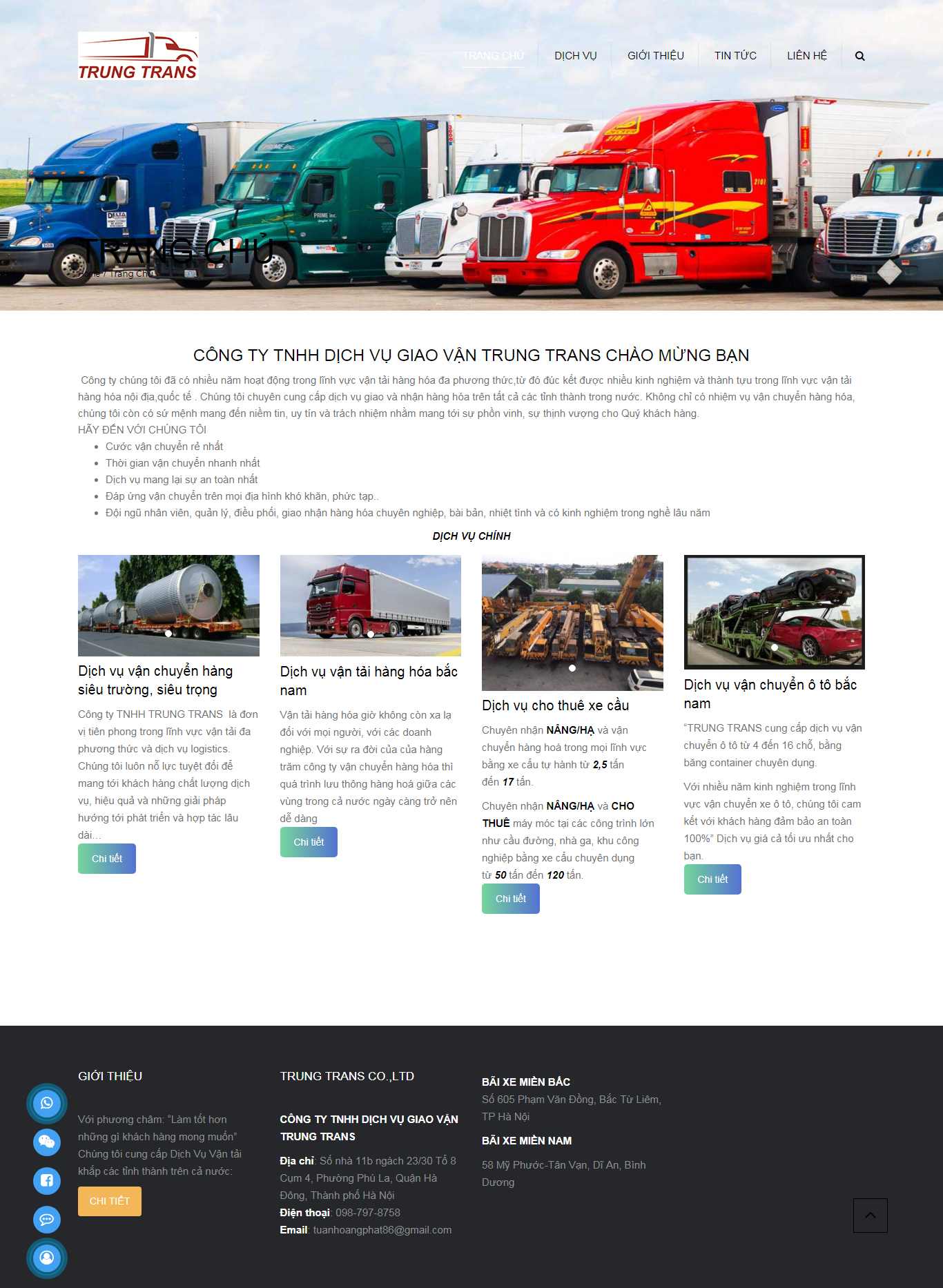 Thiết kế Web Vận chuyển - Kho bãi - dichvugiaovan.com