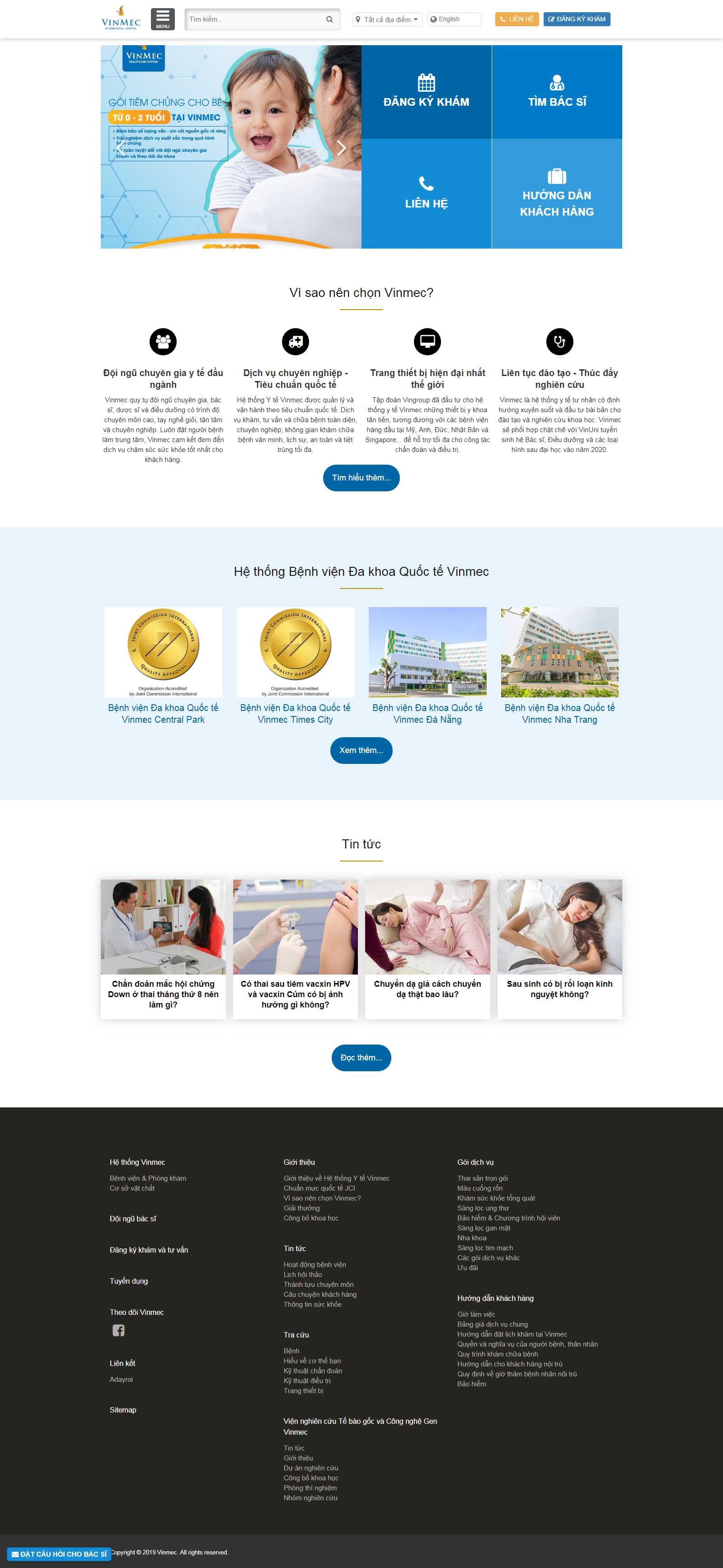 Thiết kế web Quận Long Biên - www.vinmec.com