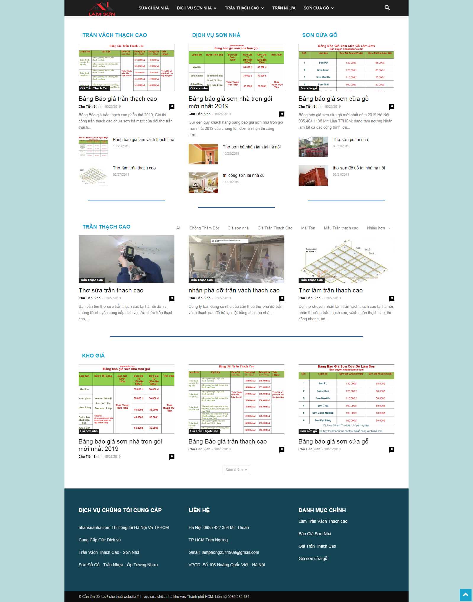 Thiết kế web Quận Cầu Giấy - nhansuanha.com