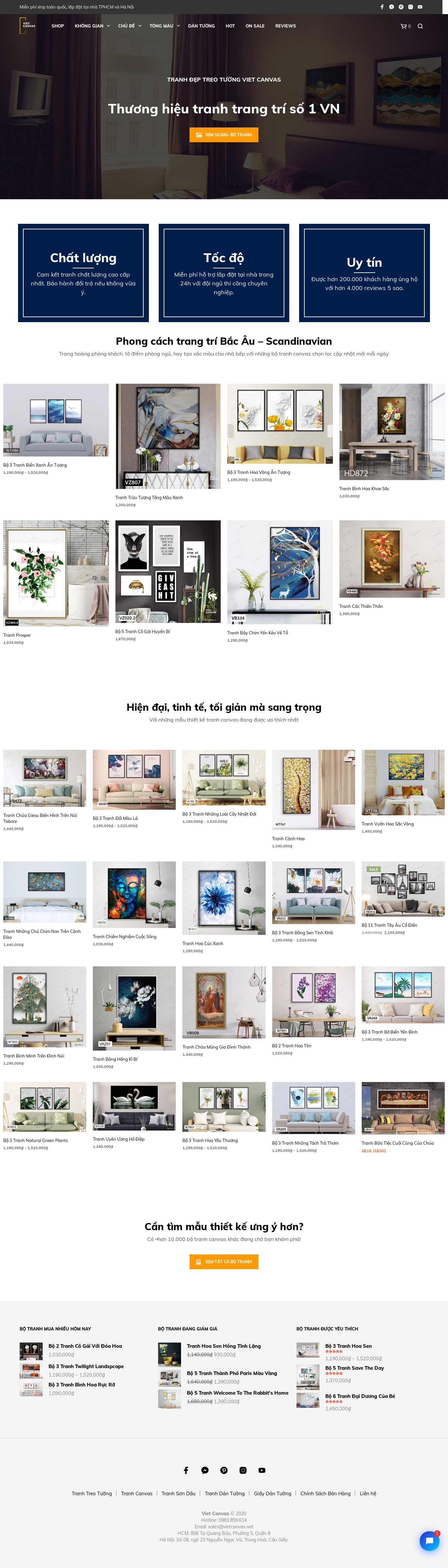 Thiết kế Web Nghệ thuật - Mỹ thuật - vietcanvas.net
