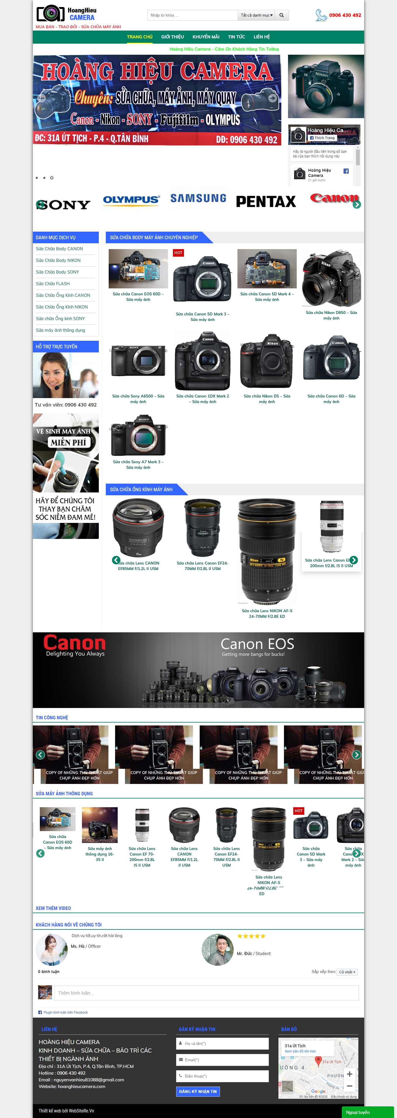 Thiết kế Web Máy tính - Kỹ thuật số - hoanghieucamera.com