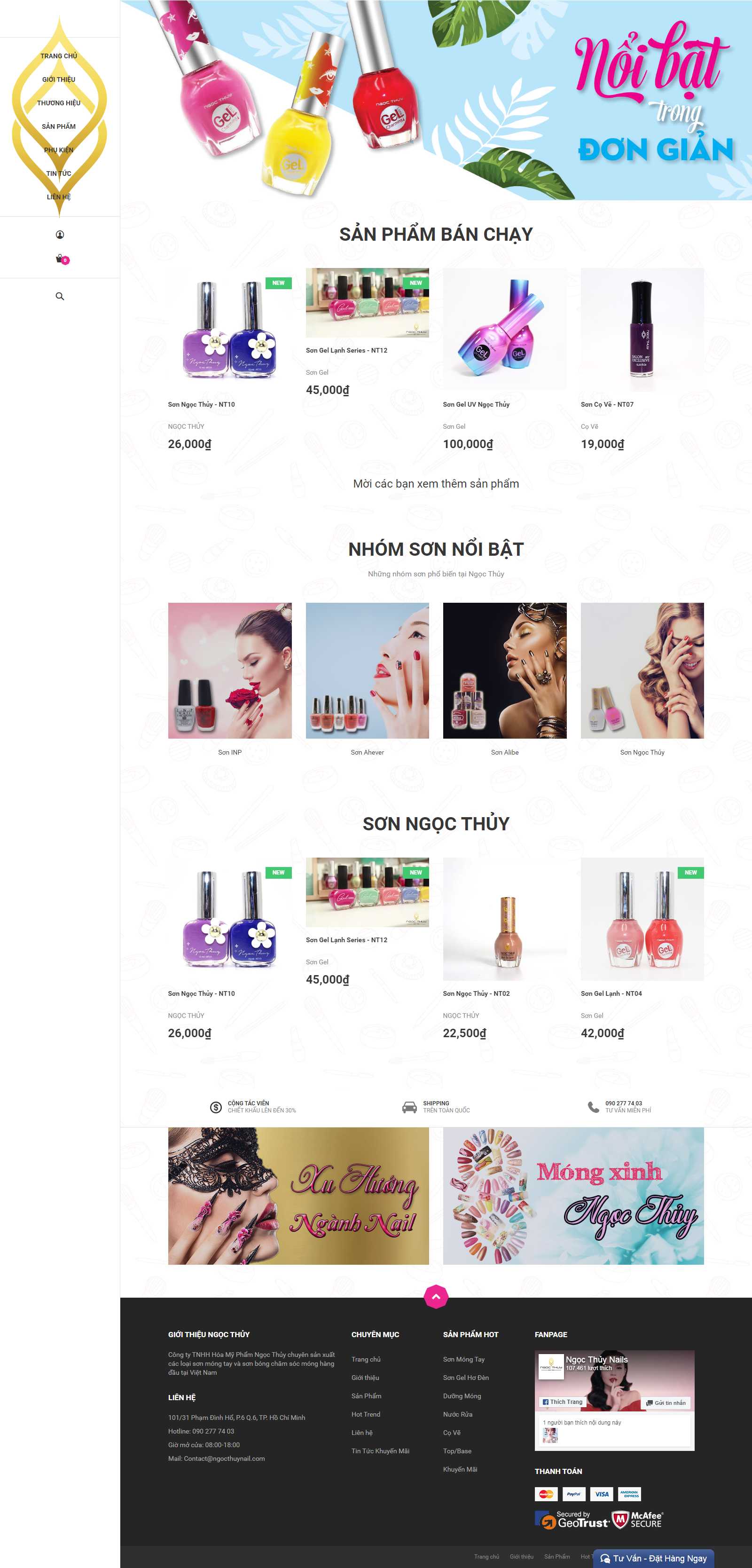 Thiết kế Web Huyện Đan Phượng - ngocthuynail.com