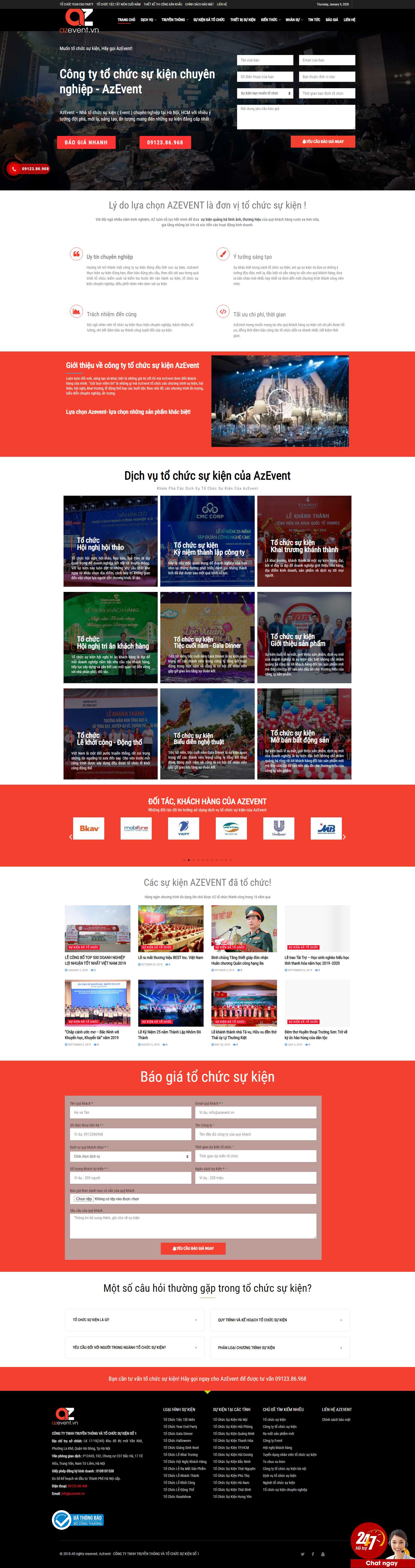 Thiết kế Web Huyện Thạch Thất - azevent.vn