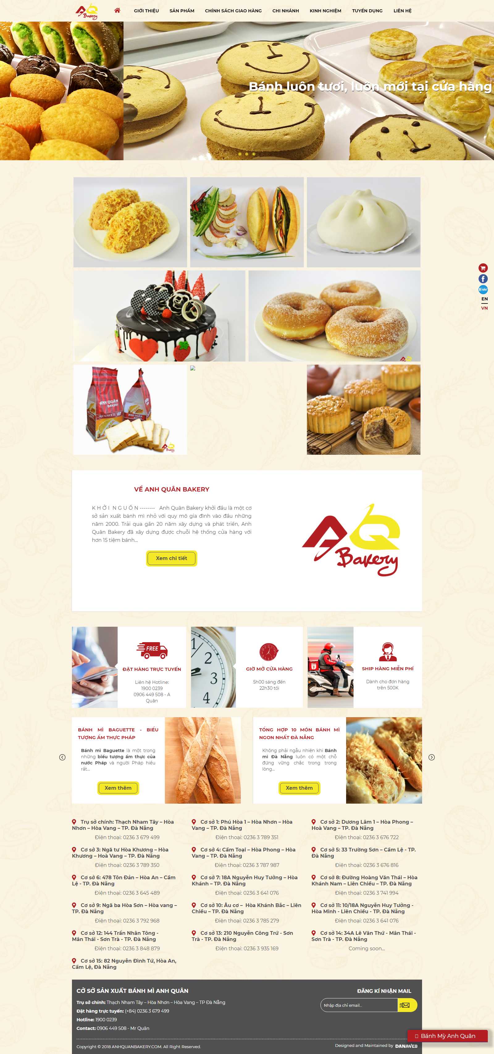 Thiết kế Web Huyện Thạch Thất - anhquanbakery.com