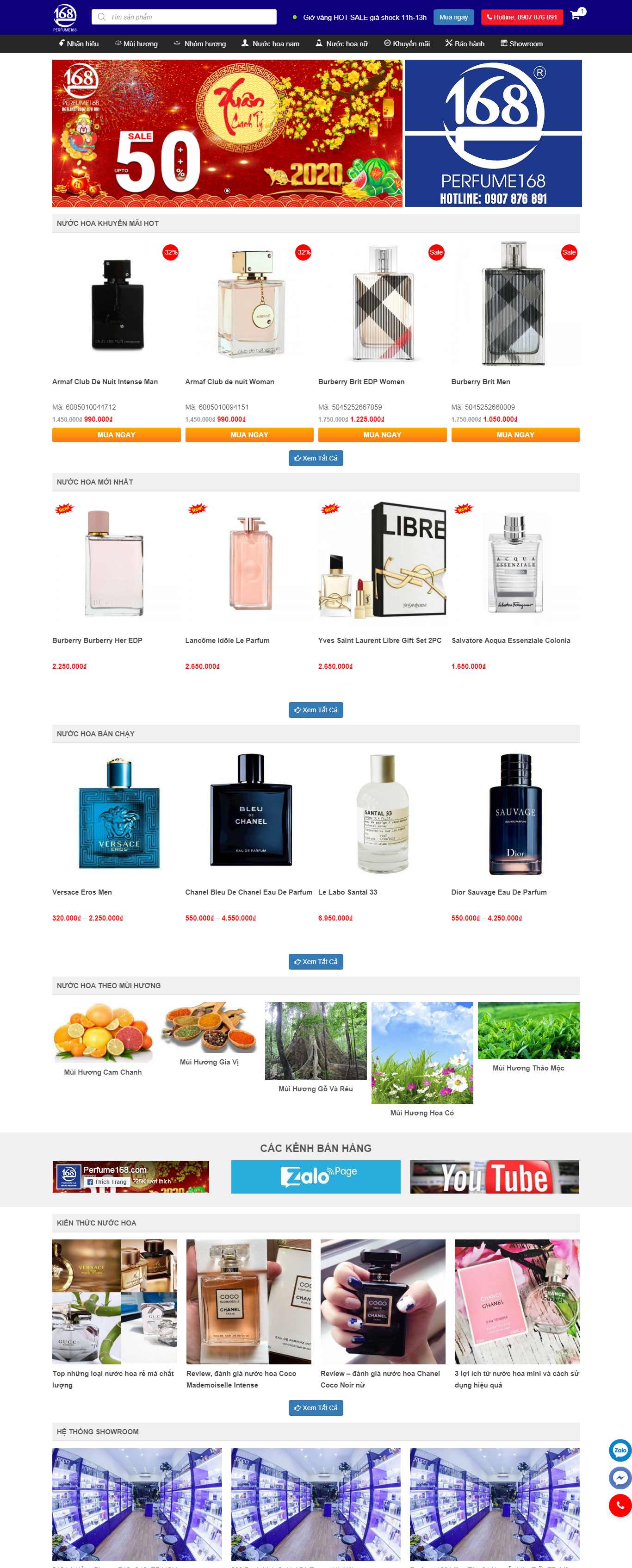 Thiết kế Web chuyên nghiệp giá rẻ - perfume168.com