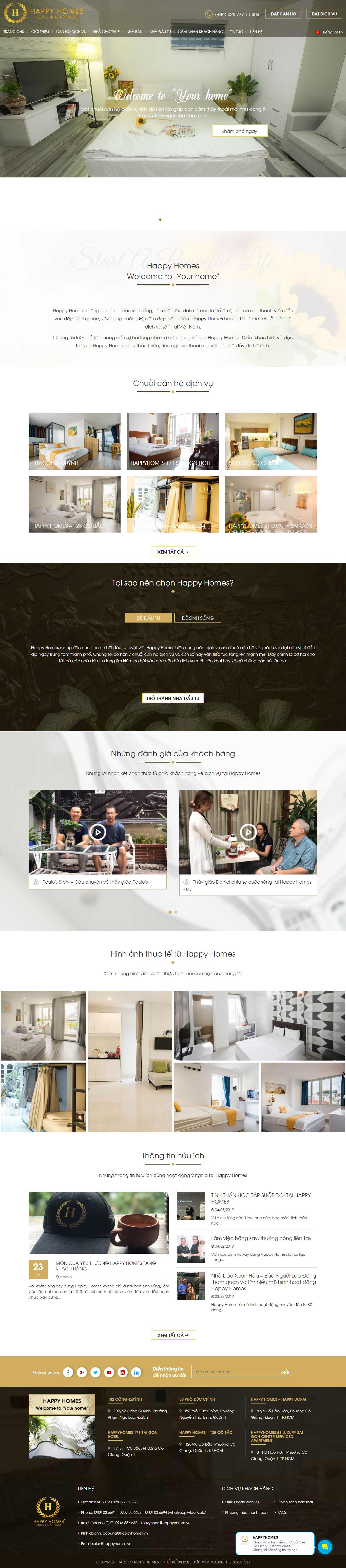 Thiết kế Web web bất động sản - web nhà đất - happyhomes.vn