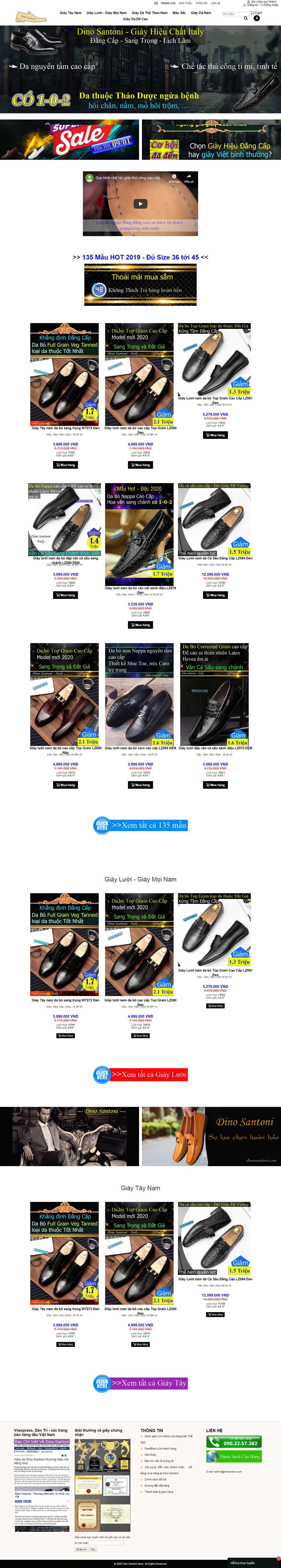 Thiết kế Web bán hàng online chuyên nghiệp - dinosantoni.com