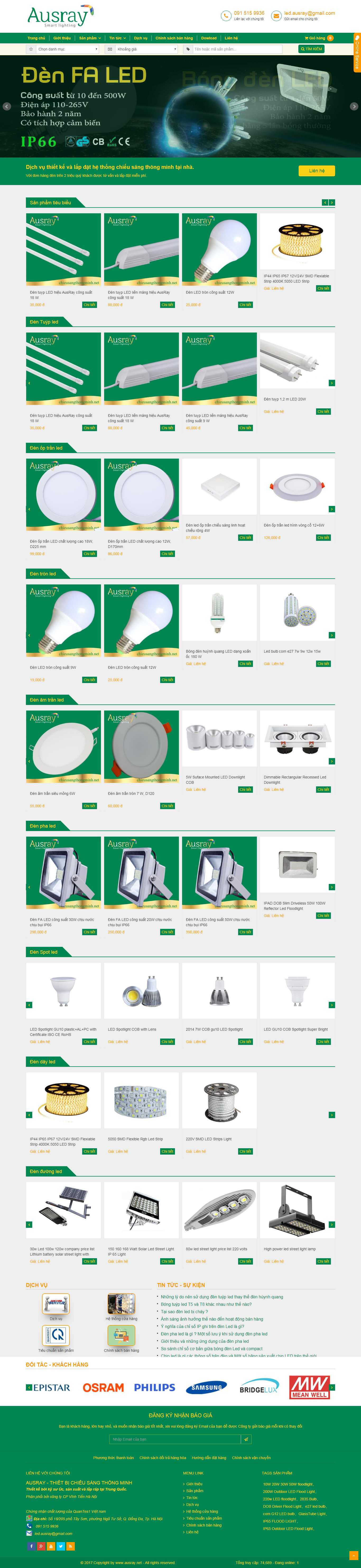 Thiết kế Web thiết bị âm thanh ánh sáng - chieusangthongminh.net