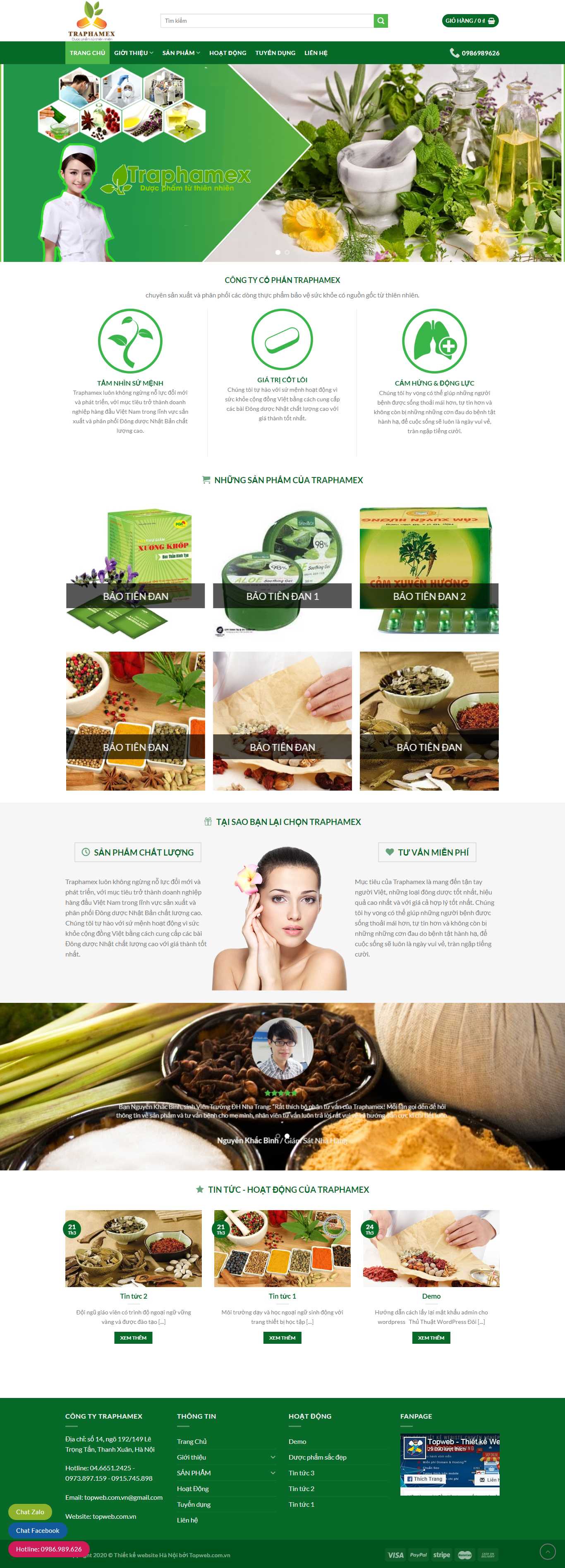 Thiết kế Web trọn gói giá rẻ - duocpham2.haiphongweb.com