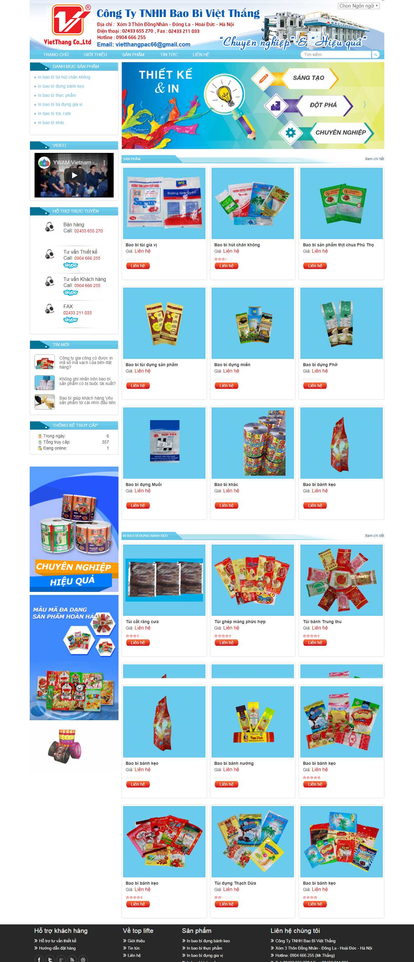 Thiết kế Web trọn gói giá rẻ - baobivietthang.com.vn