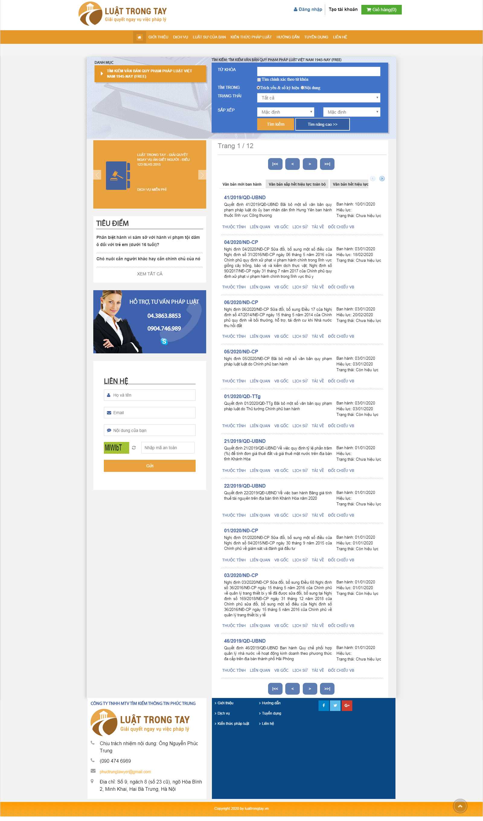Thiết kế Web Bình Định - luattrongtay.vn