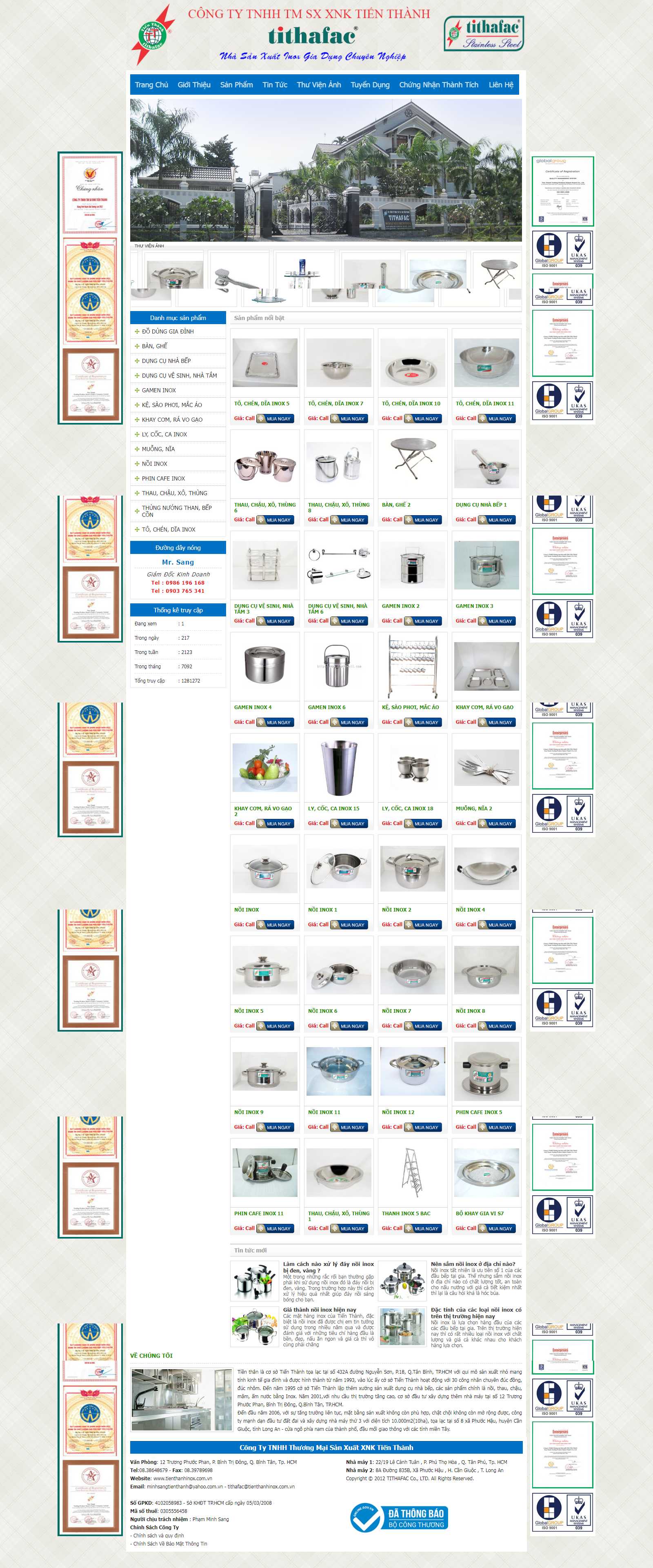Thiết kế Web Đắk Lắk - tienthanhinox.com.vn