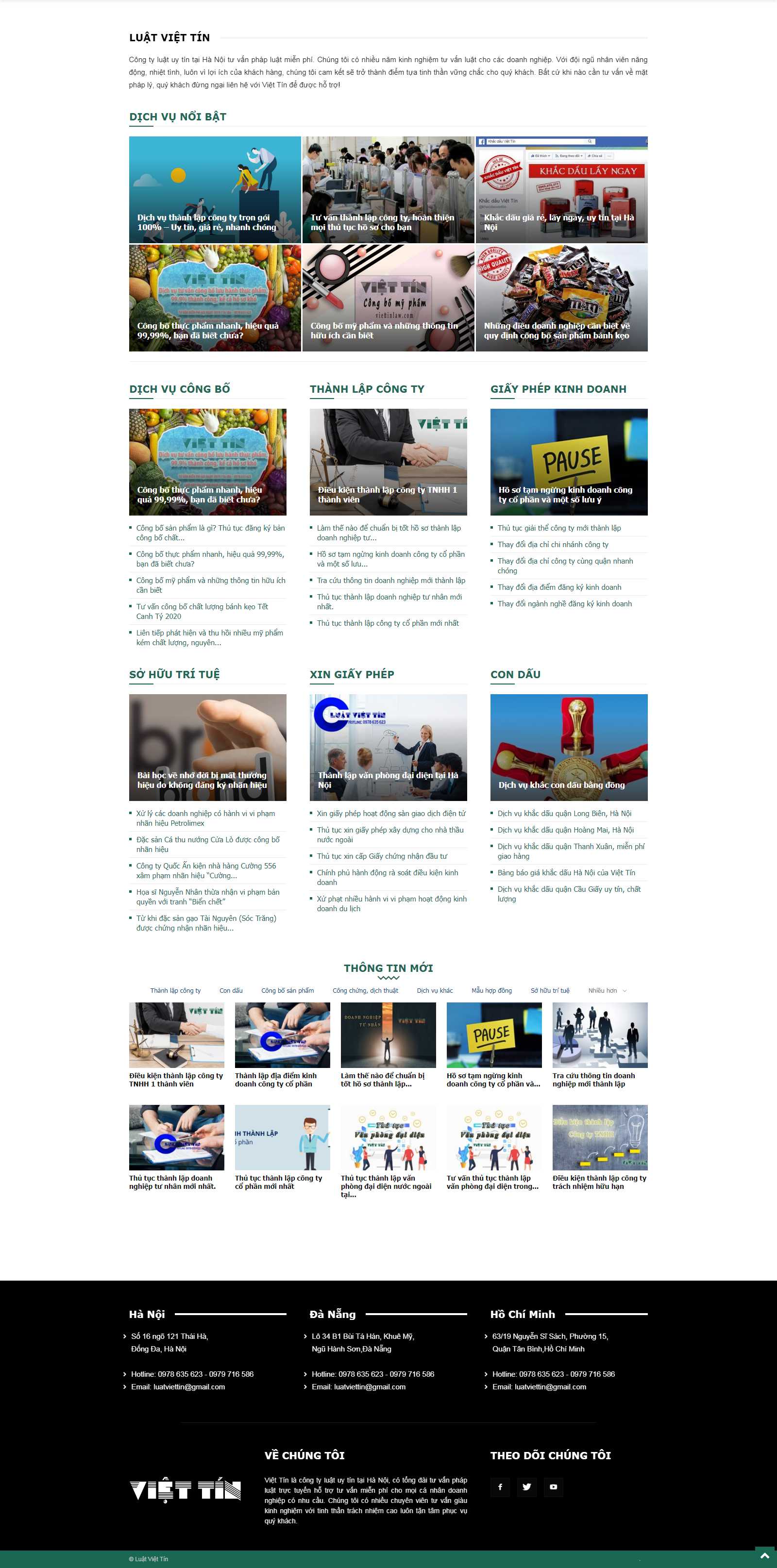 Thiết kế Web Hà Nam - viettinlaw.com