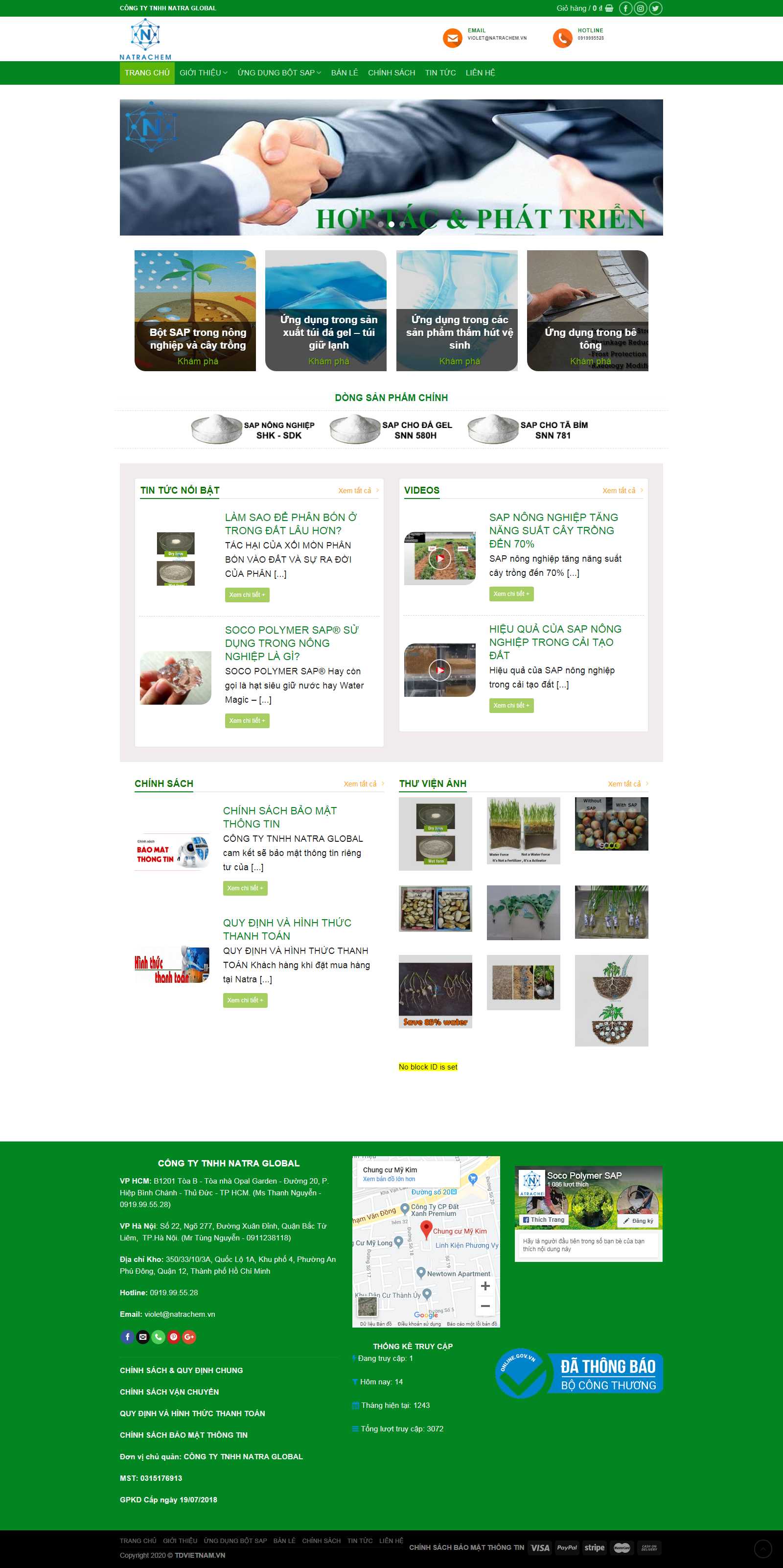 Thiết kế Web Hà Tĩnh - natrachem.vn