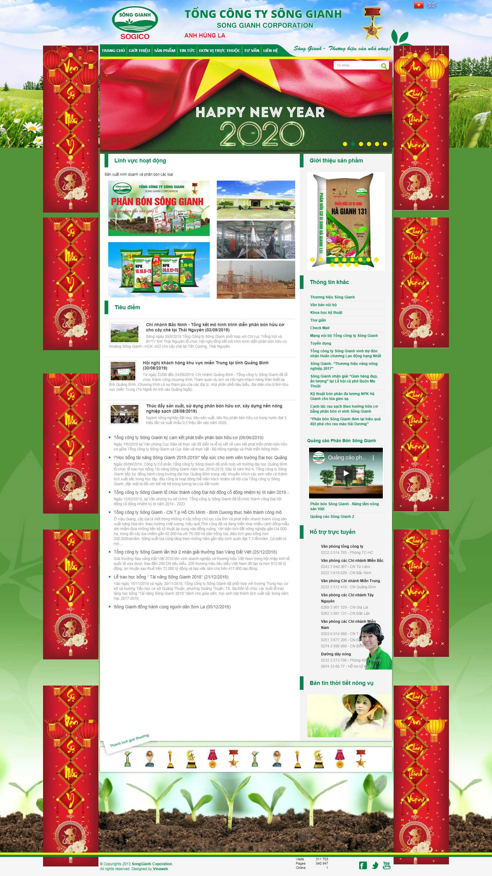Thiết kế Web Hưng Yên - songgianh.com.vn