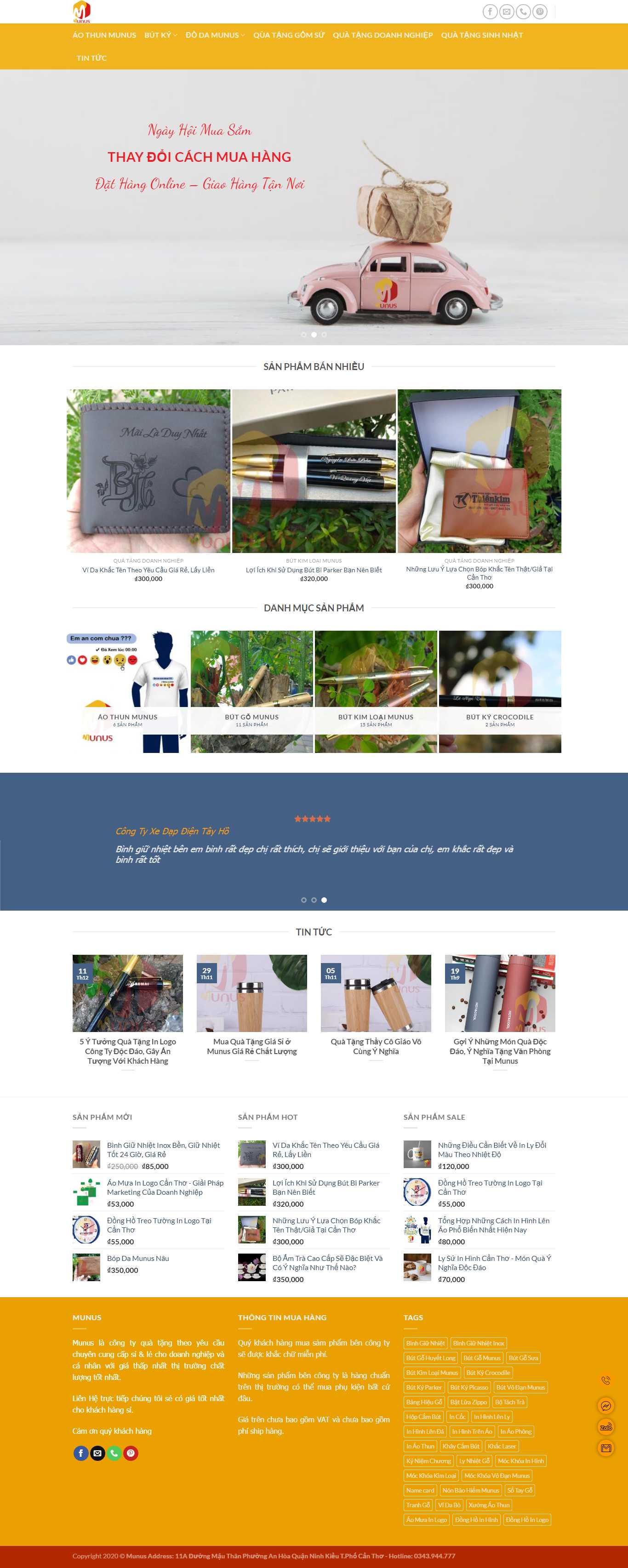 Thiết kế Web quà lưu niệm - quatangmunus.com