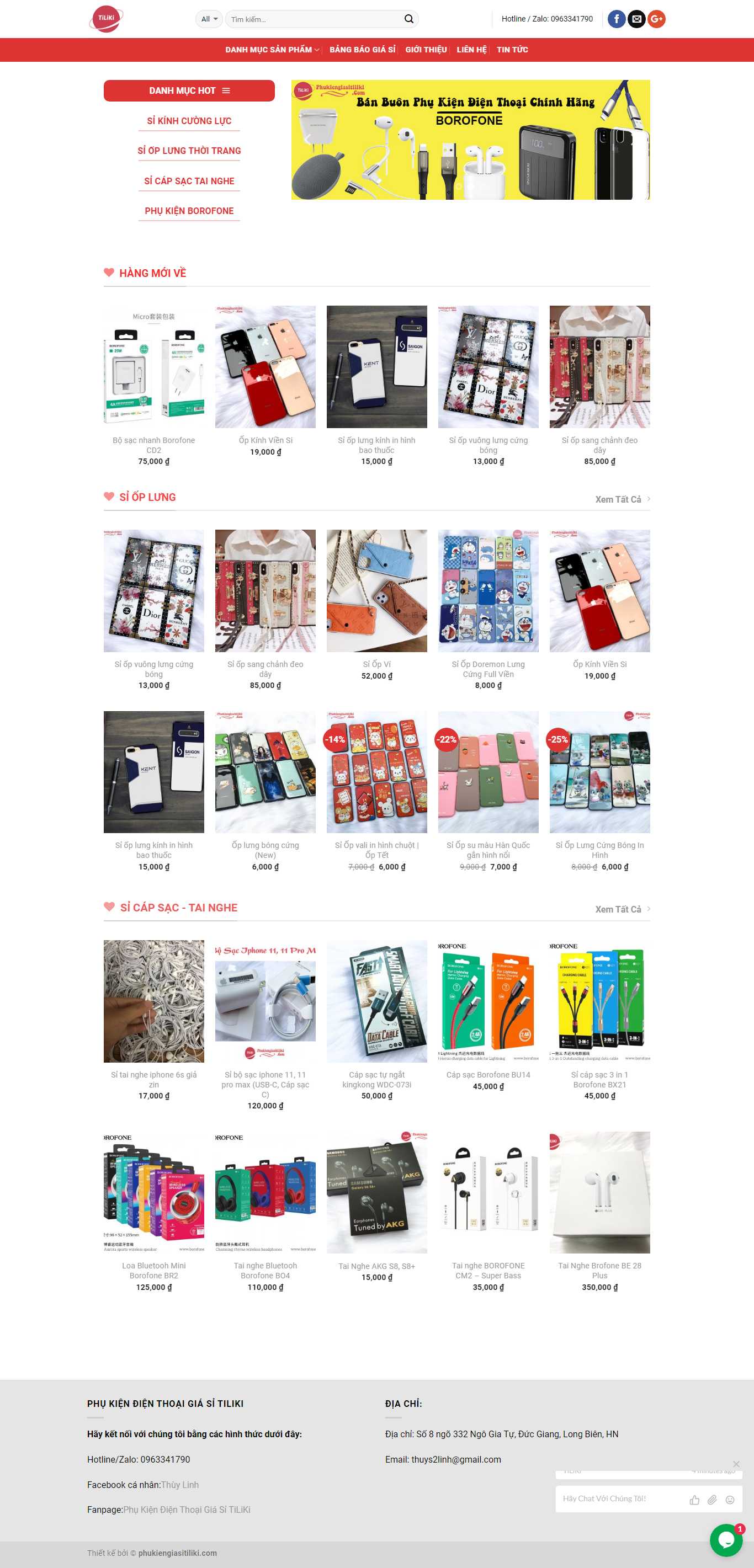 Thiết kế Web bán ốp điện thoại - phukiengiasitiliki.com