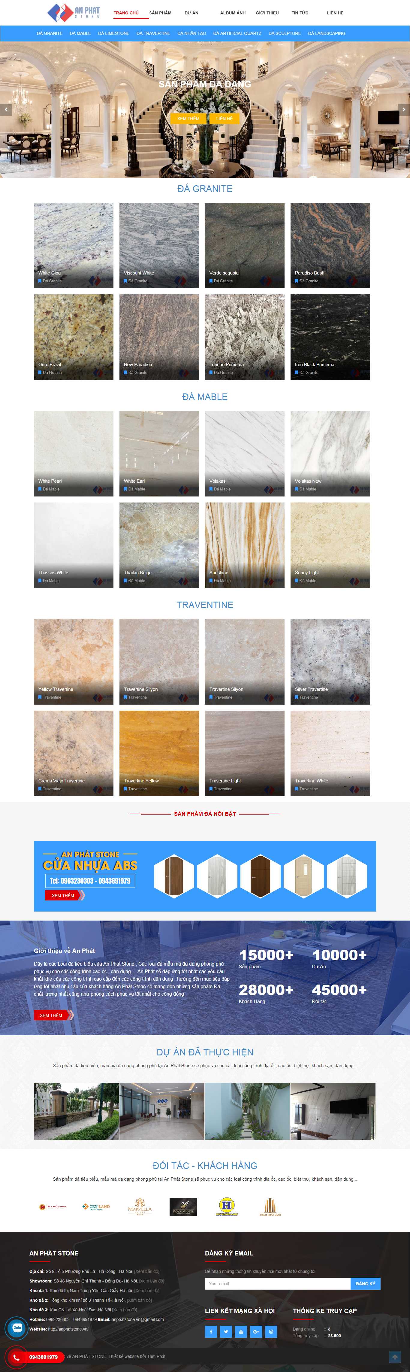 Thiết kế Web bán gạch ốp lát - www.anphatstone.vn