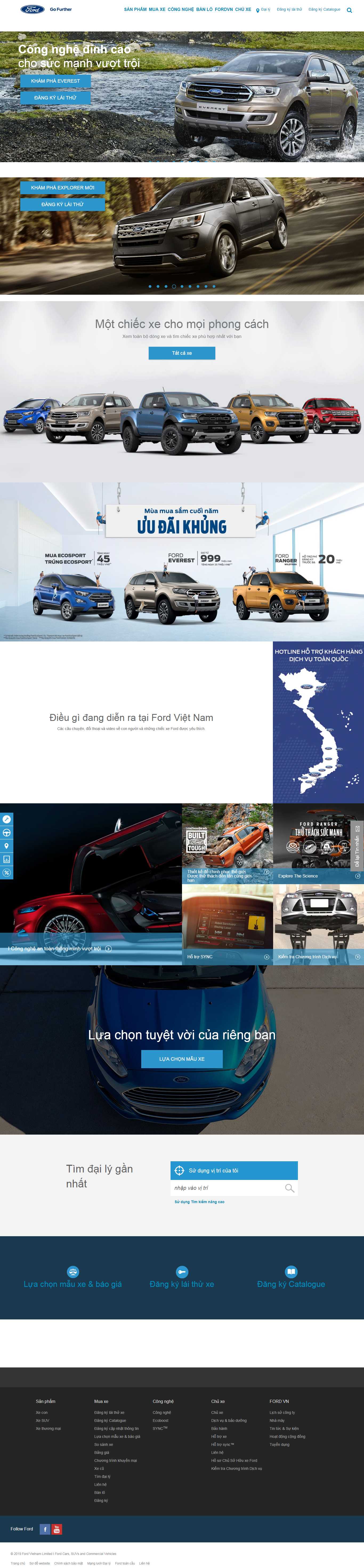 Thiết kế Web bán xe ô tô - www.ford.com.vn