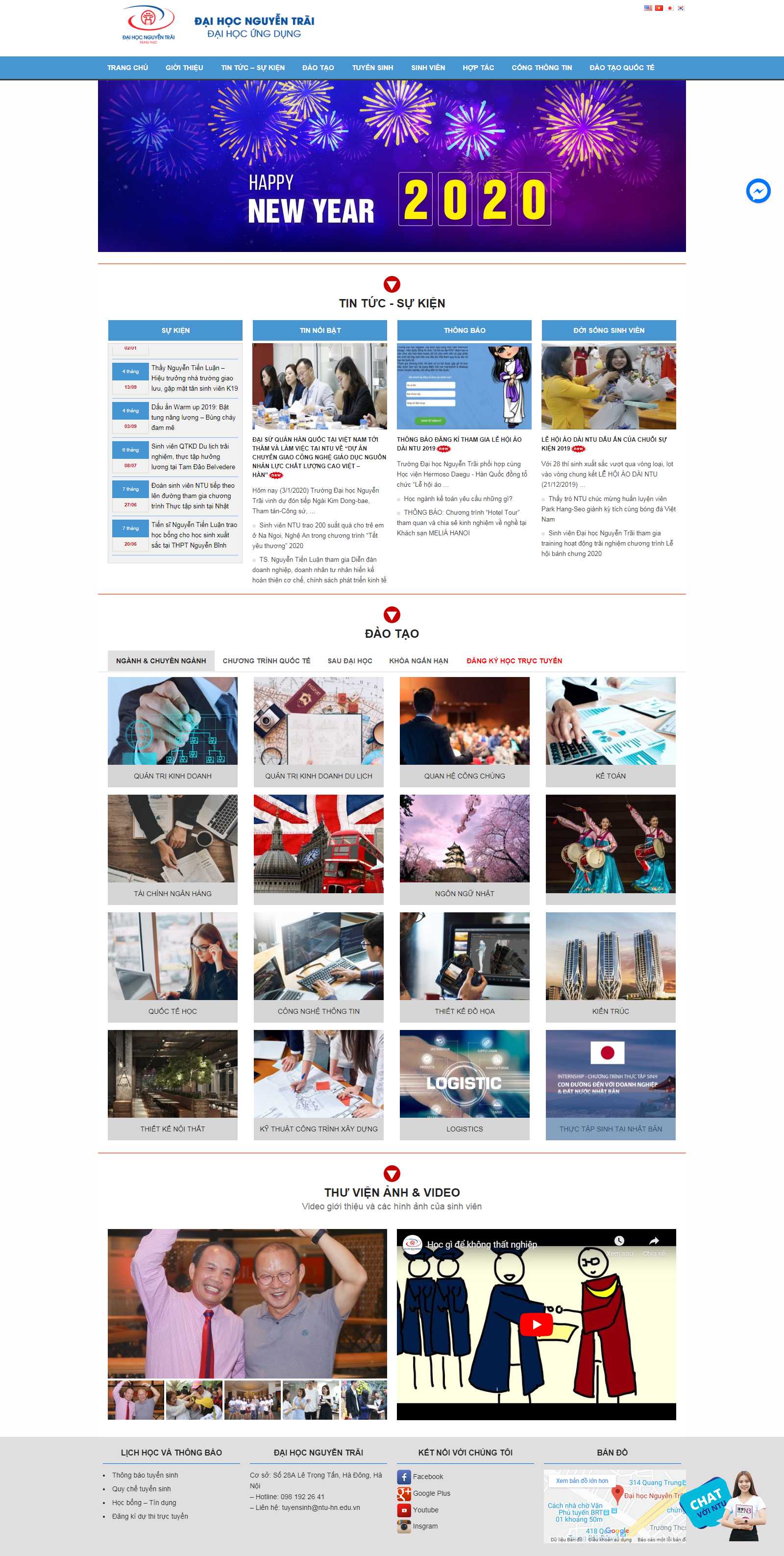 Thiết kế Web Long An - daihocnguyentrai.edu.vn