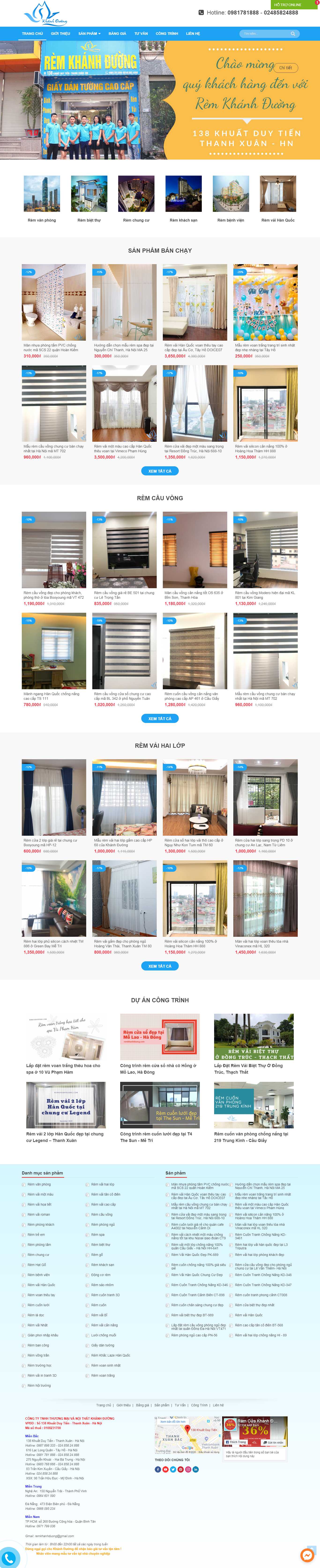 Thiết kế Web rèm văn phòng - remkhanhduong.com