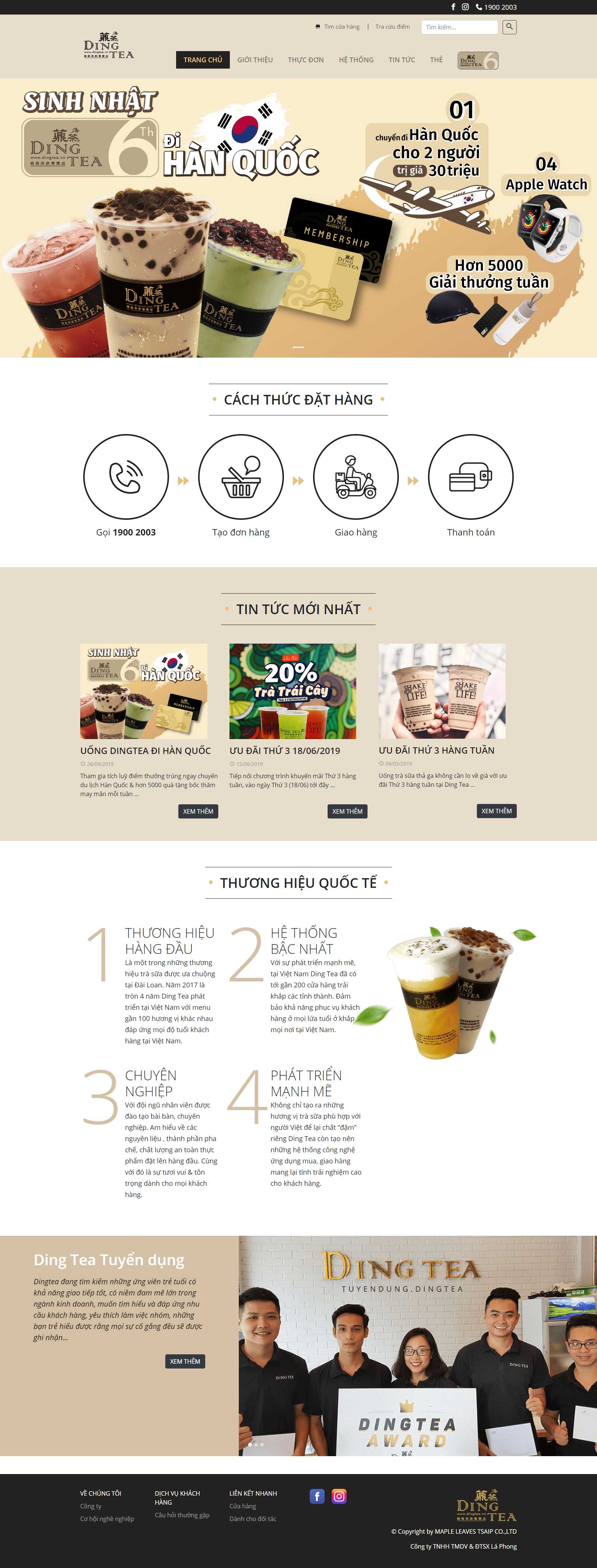 Thiết kế Web Quảng Bình - dingtea.vn