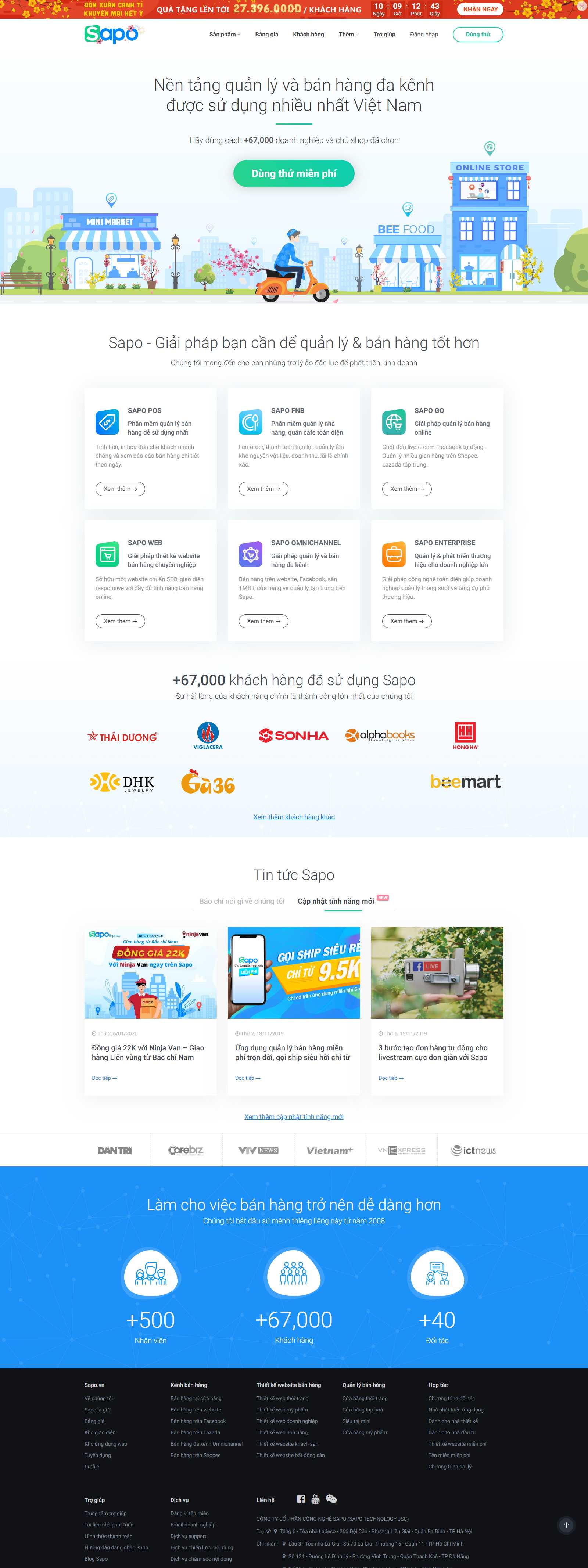 Thiết kế Web Quảng Bình - www.sapo.vn