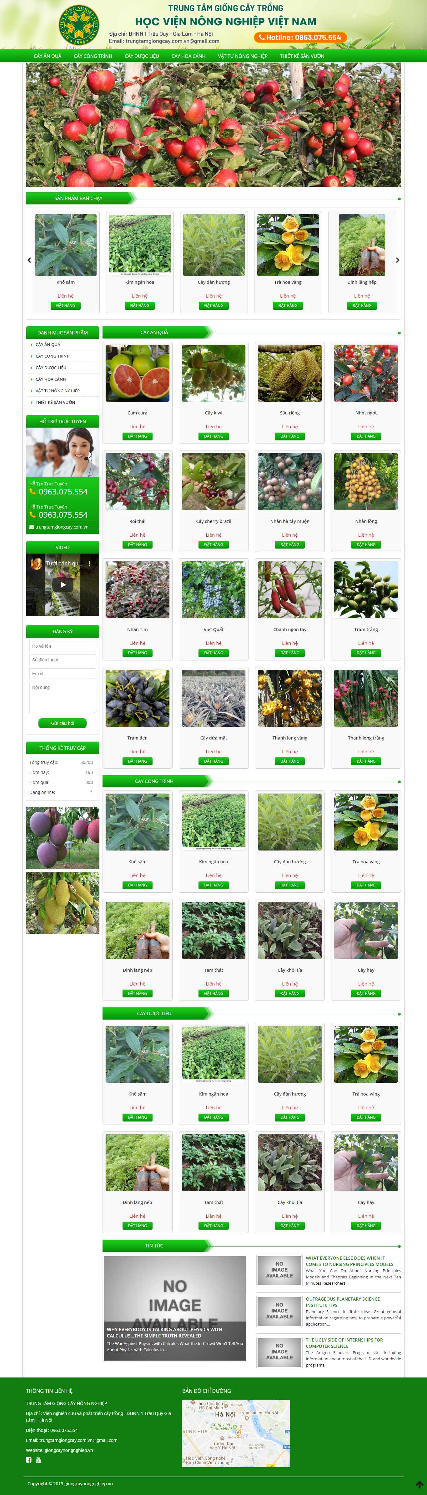 Thiết kế Web bán giống cây trồng - giongcaynongnghiep.vn