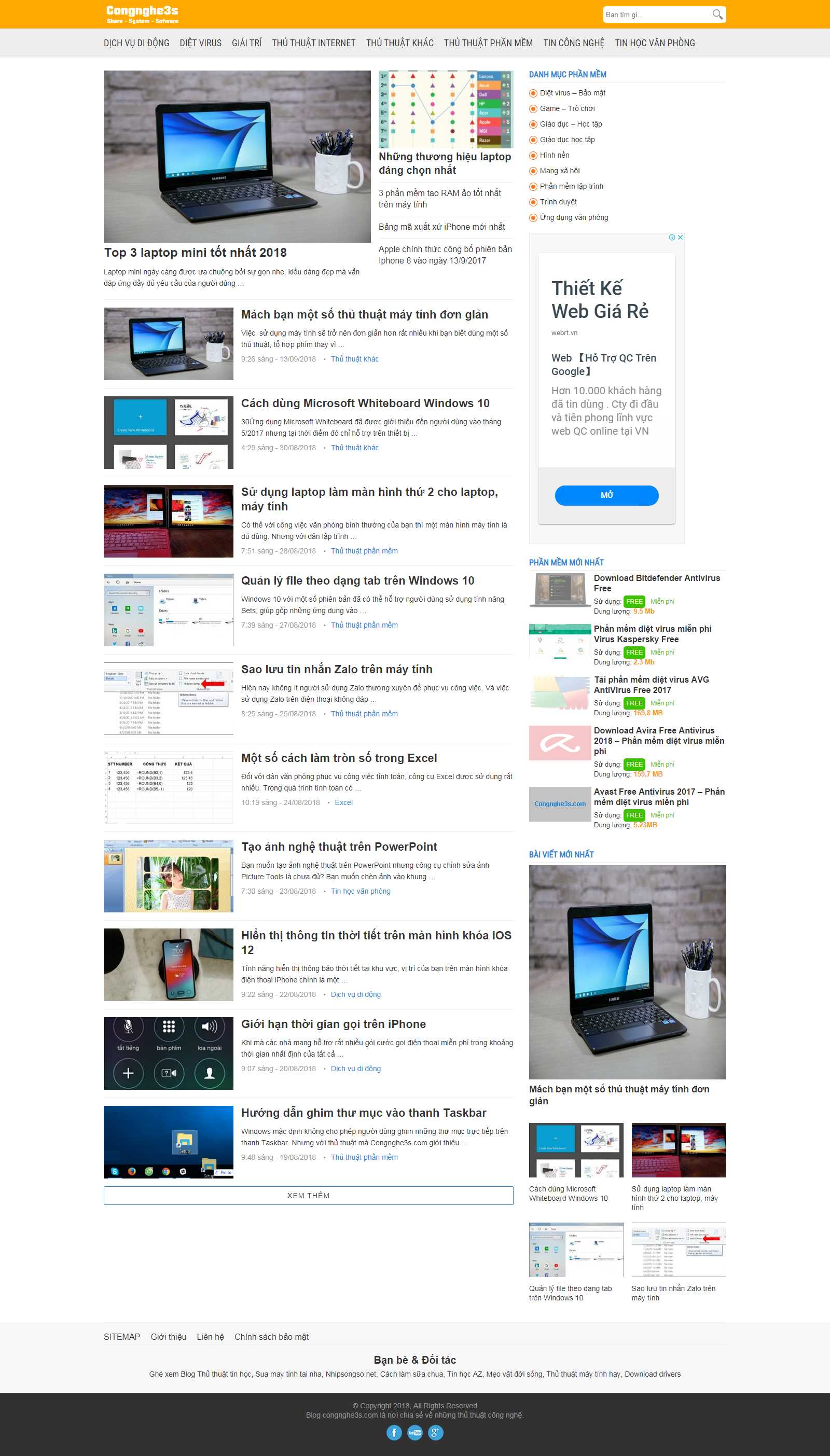 Thiết kế Web Thái Nguyên - congnghe3s.com