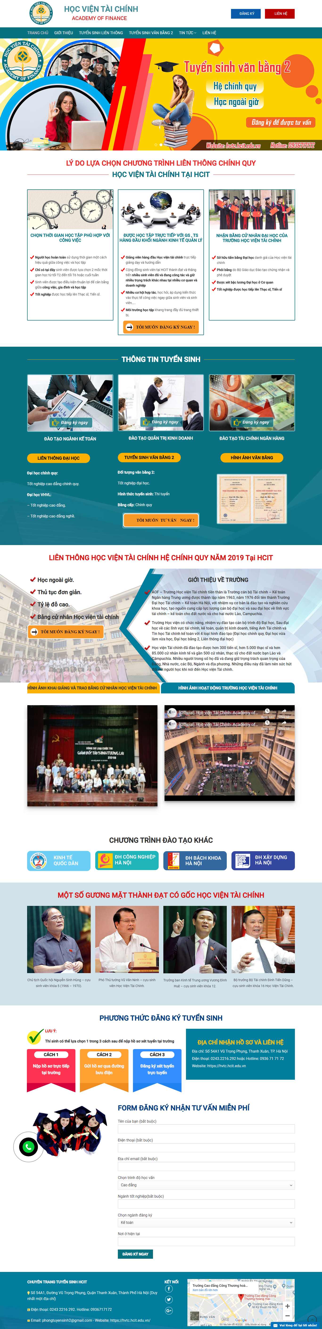 Thiết kế Web theo yêu cầu giá rẻ - hvtc.hcit.edu.vn
