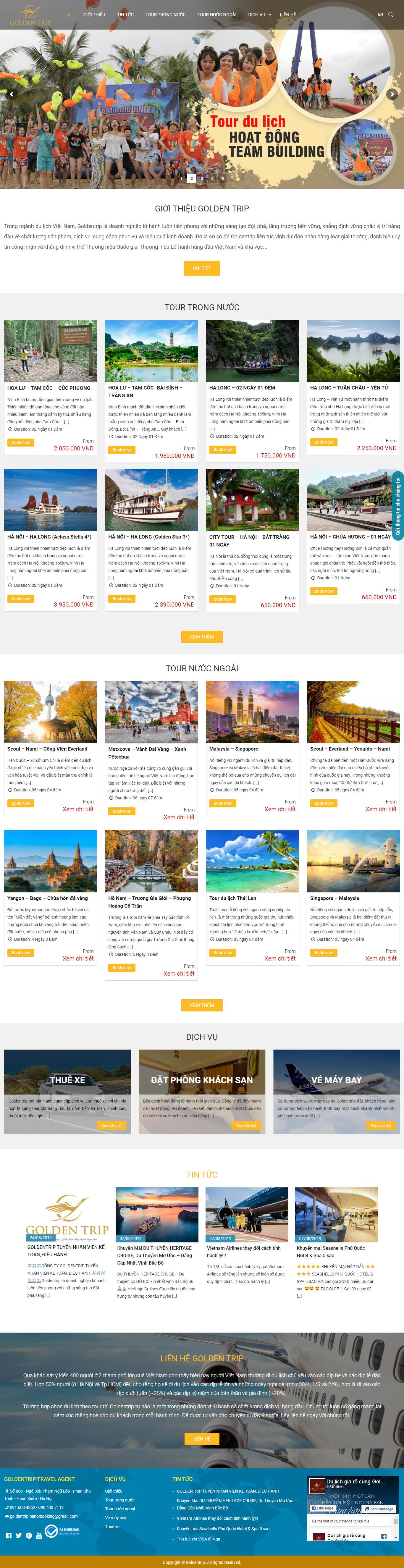 Thiết kế Web chuẩn seo giá rẻ - goldentrip.net