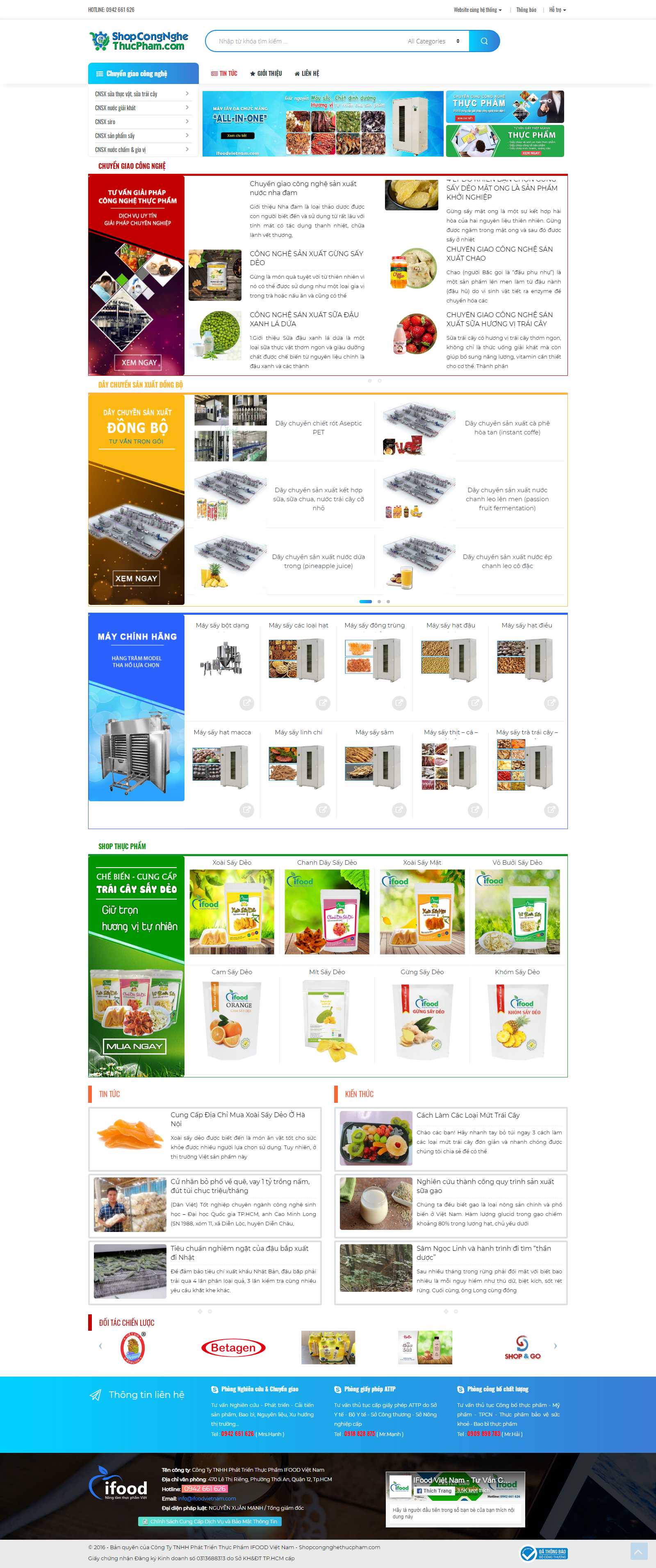 Thiết kế Web Vĩnh Phúc - shopcongnghethucpham.com