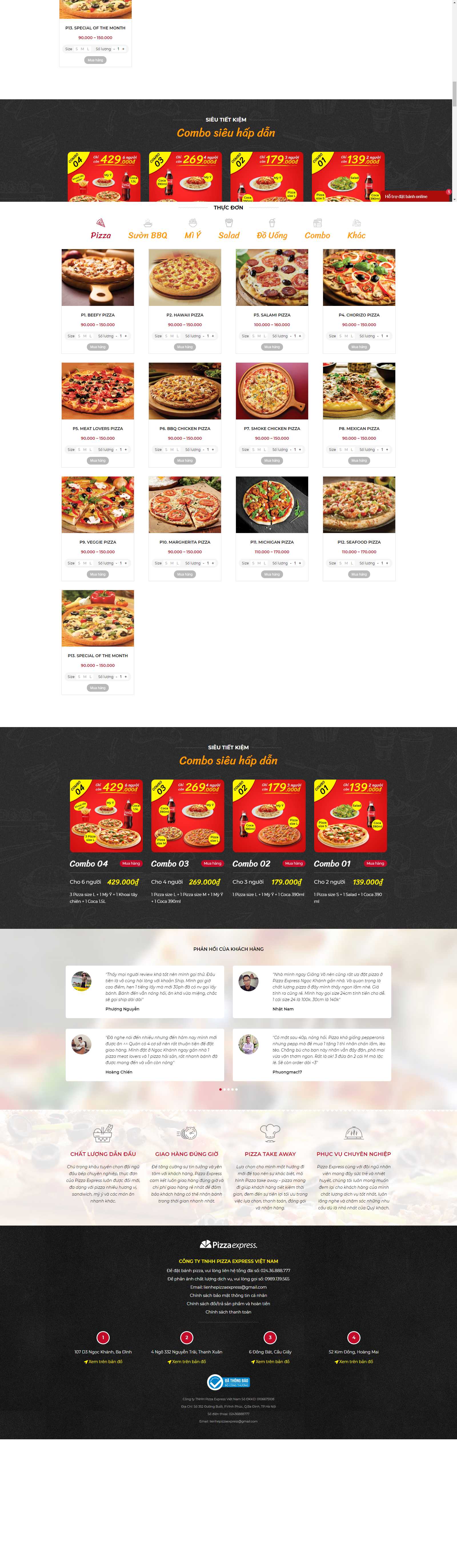 Thiết kế Web Quận 5 - www.pizzaexpress.vn