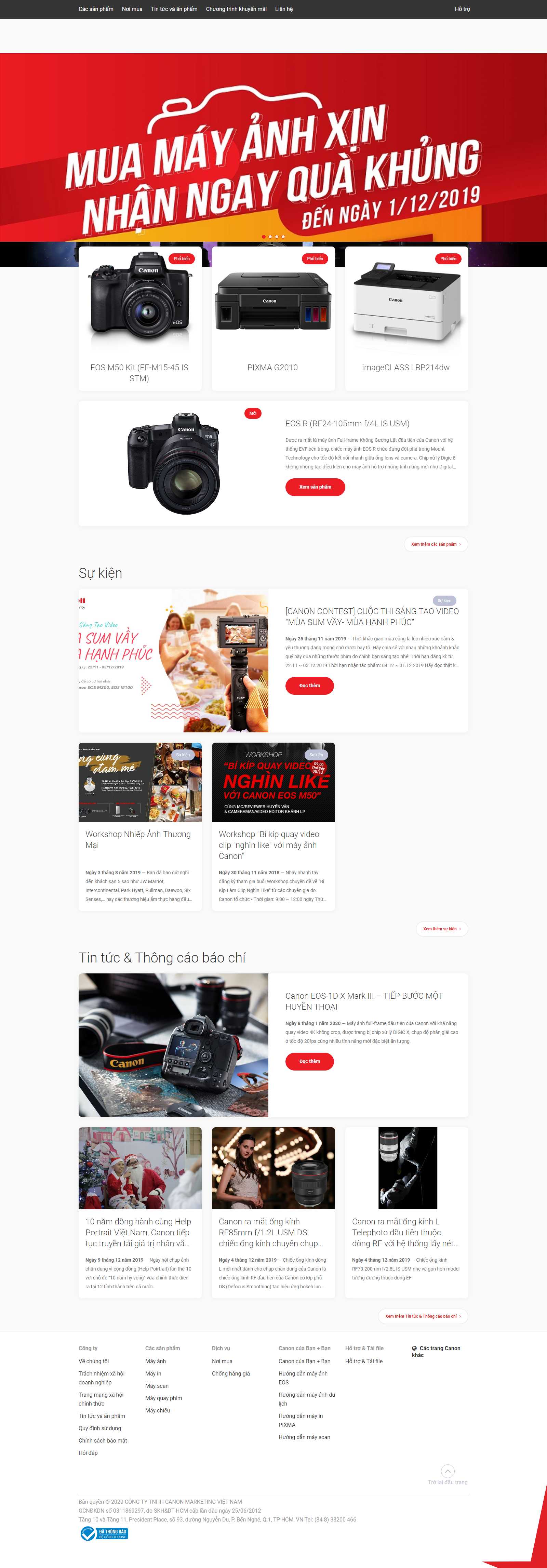 Thiết kế Web Quận 11 - vn.canon