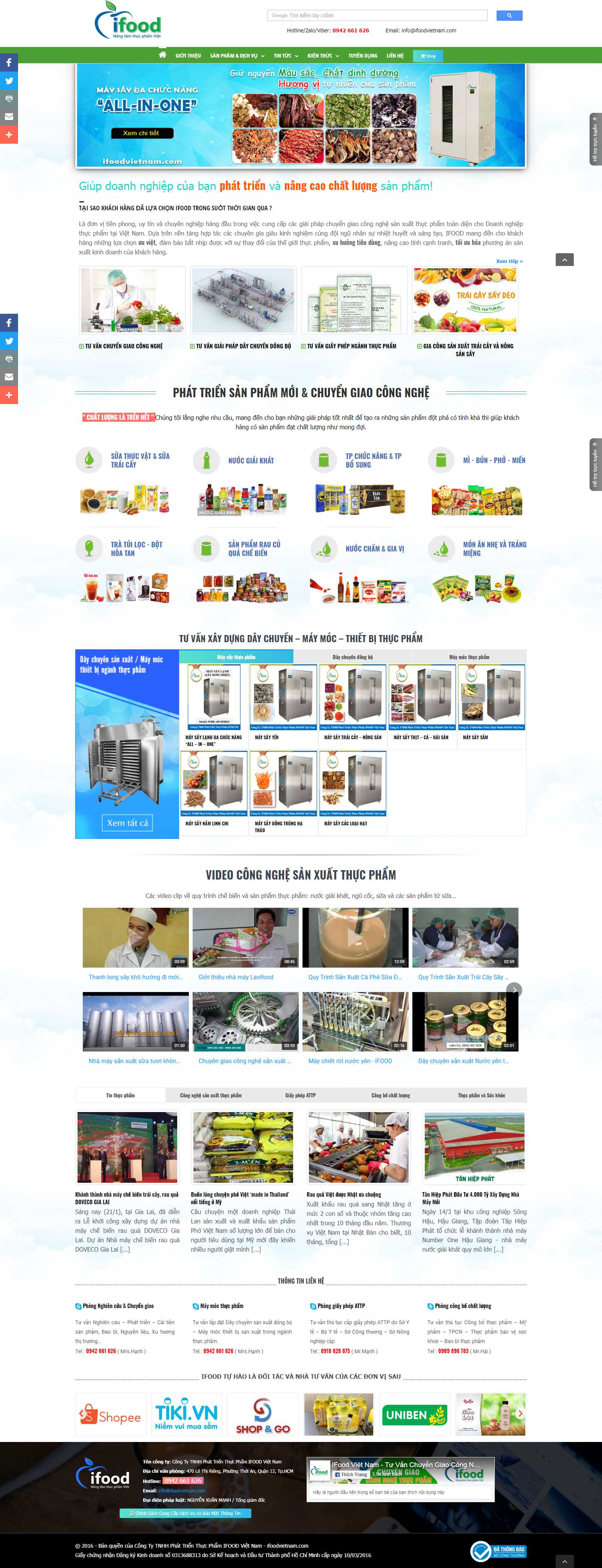 Thiết kế Web quận Gò Vấp - ifoodvietnam.com
