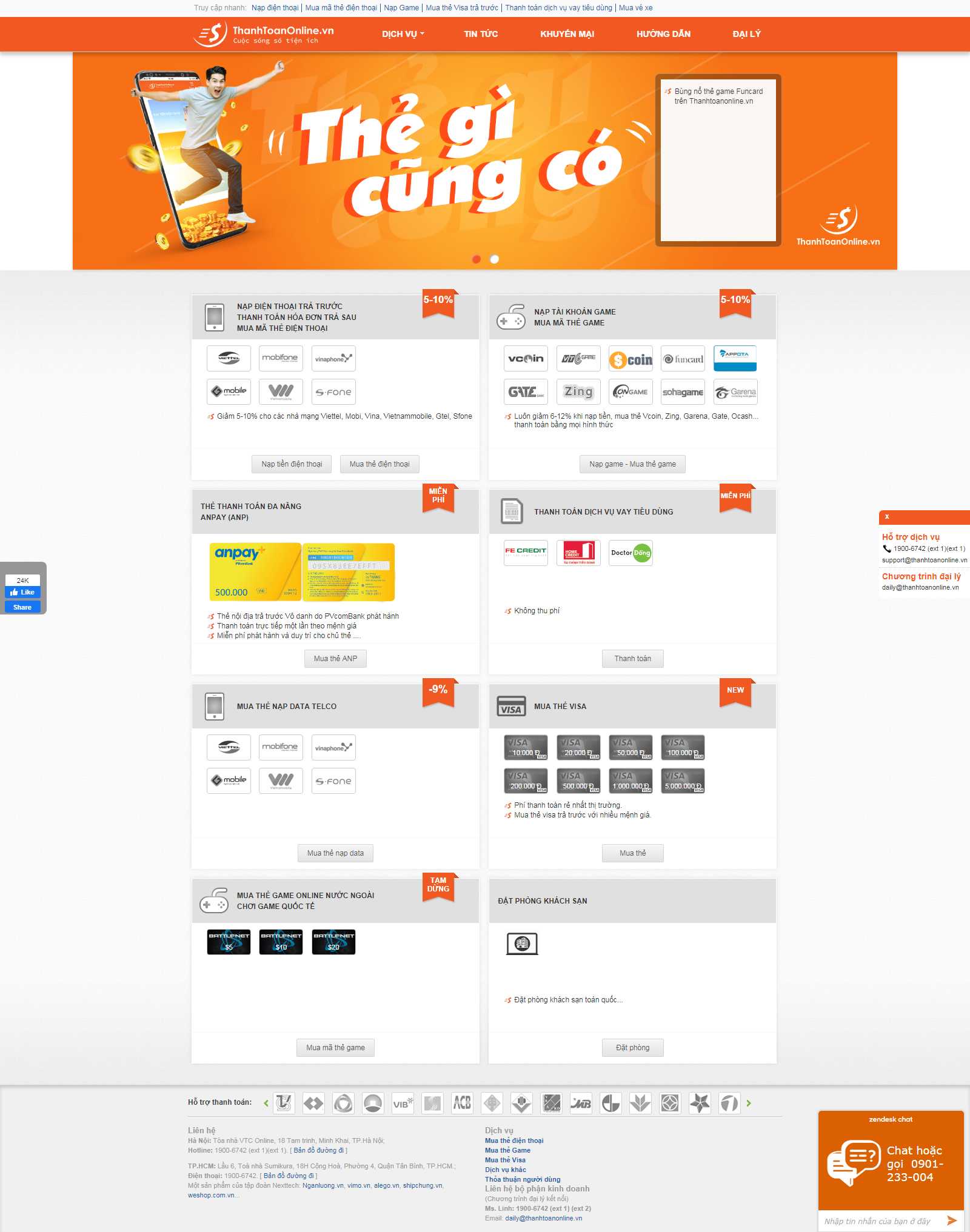 Thiết kế Web quận Tân Phú - thanhtoanonline.vn