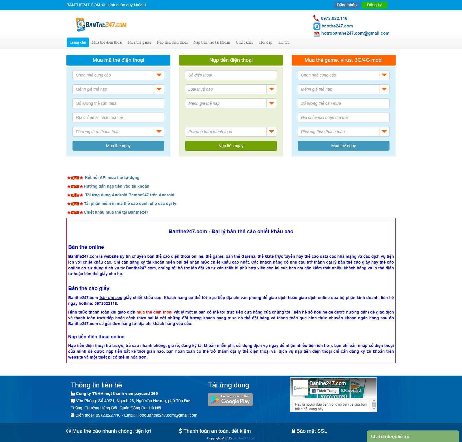 Thiết kế Web quận Tân Phú - banthe247.com