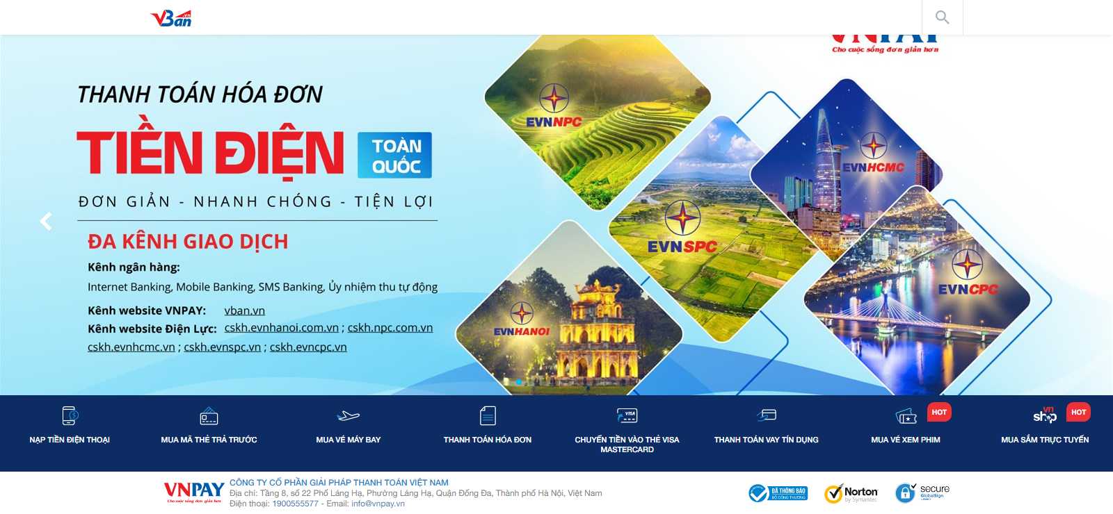 Thiết kế Web quận Tân Phú - www.vban.vn