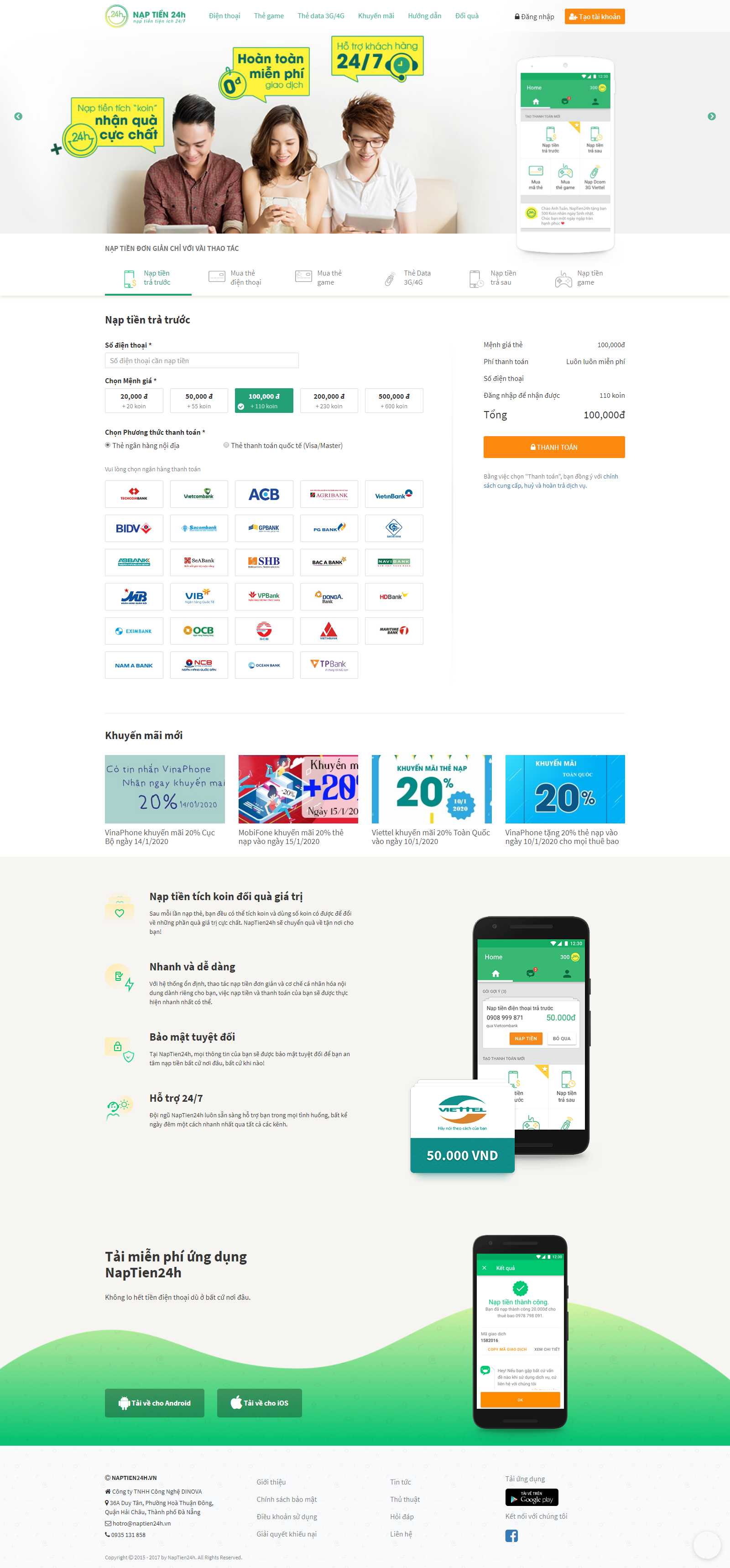 Thiết kế Web quận Thủ Đức - naptien24h.vn